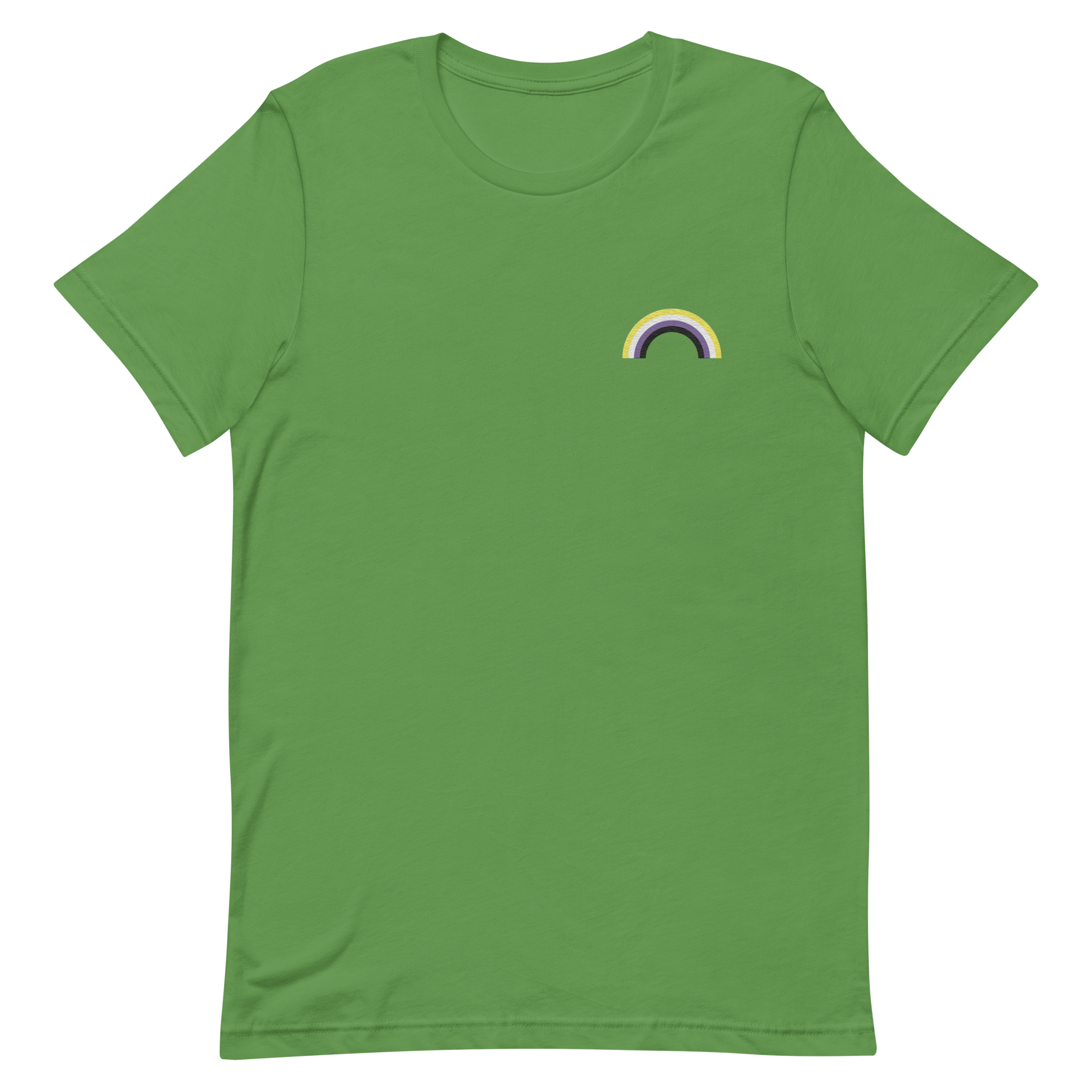 Embroidered Nonbinary Rainbow T-Shirt: Pride Flag LGBTQ+ Design