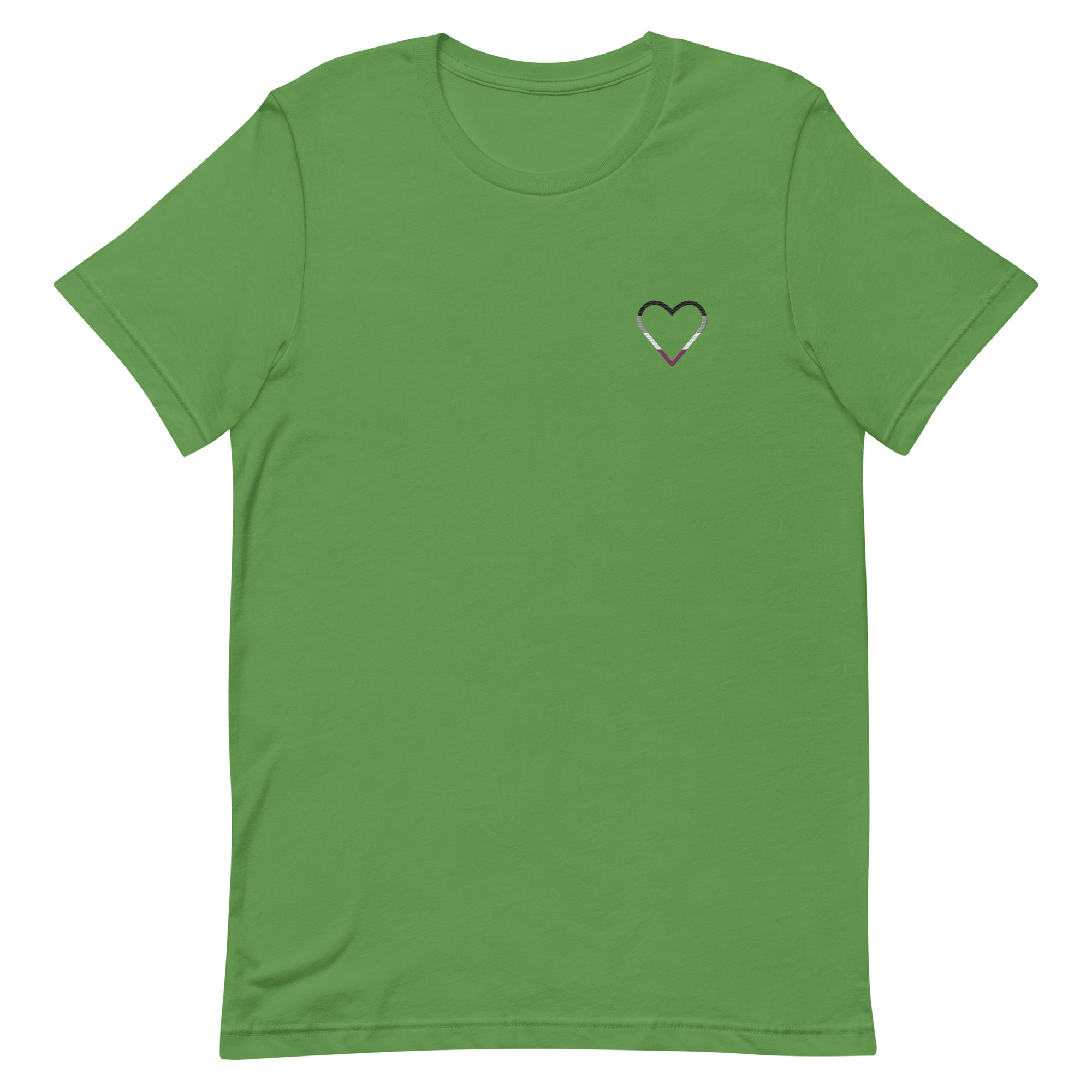 Asexual Heart T-Shirt: Embroidered Pride Tee
