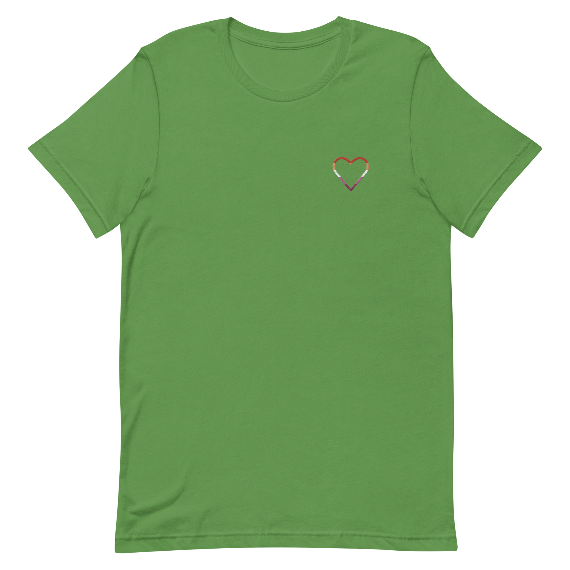 Lesbian Heart T-Shirt: Embroidered Pride Tee