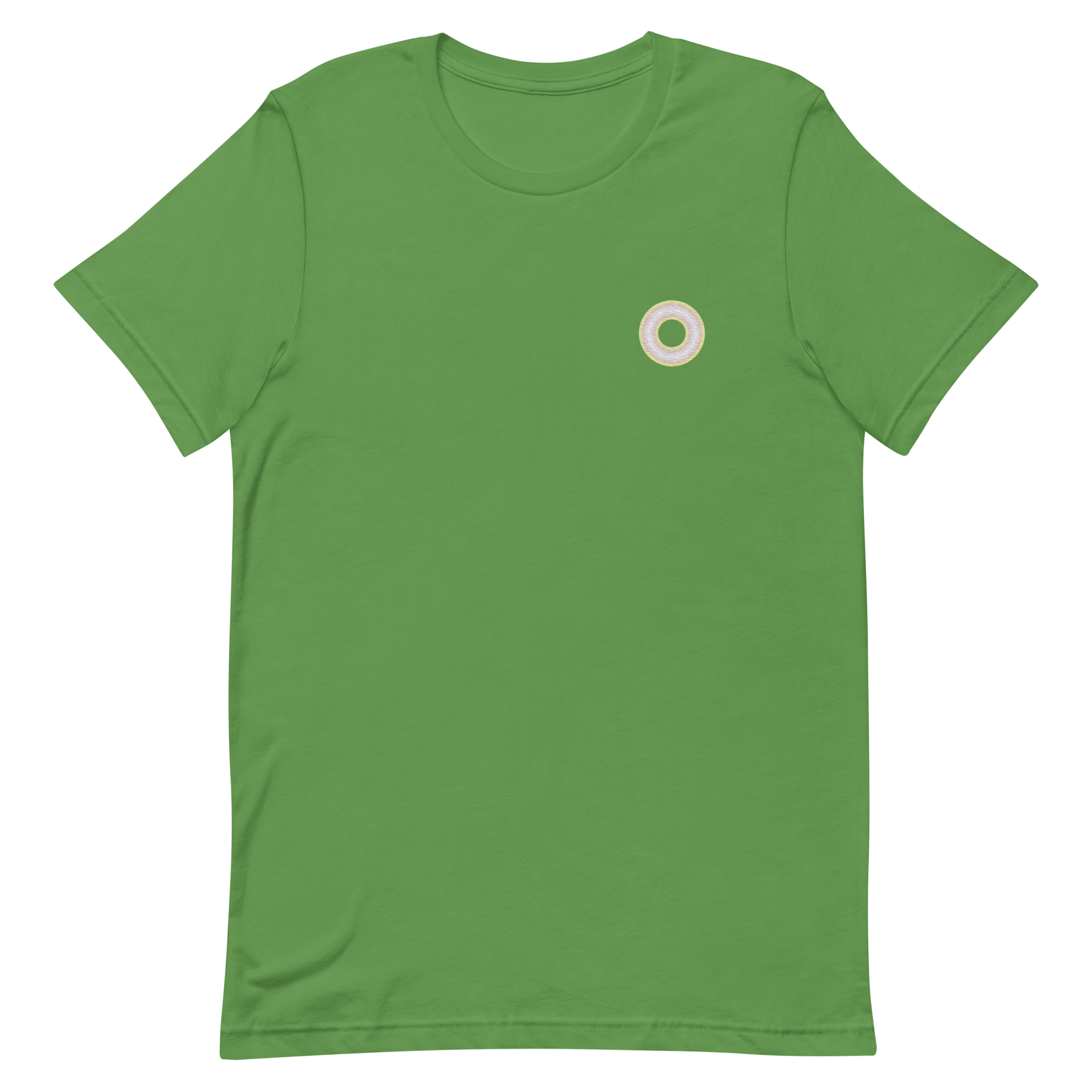 Embroidered Tee: Pangender Pride Ring Emblem Design