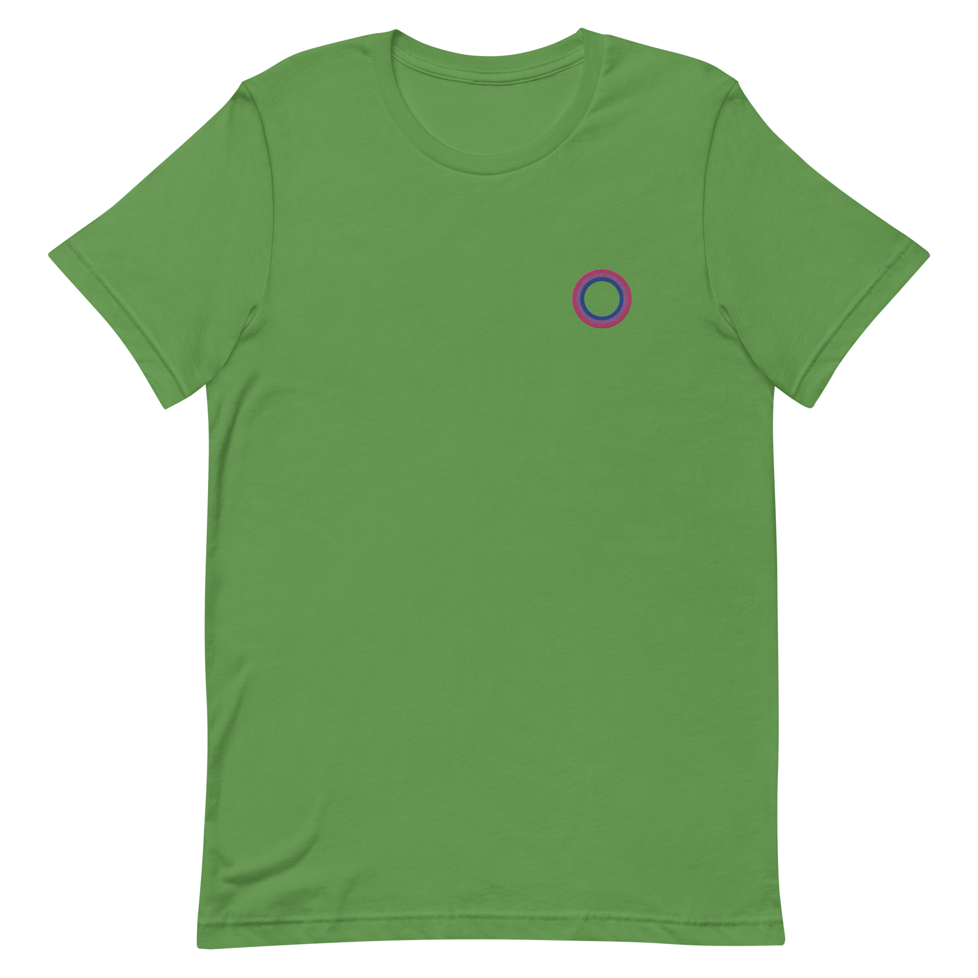 Embroidered Tee: Bisexual Pride Ring Emblem Design