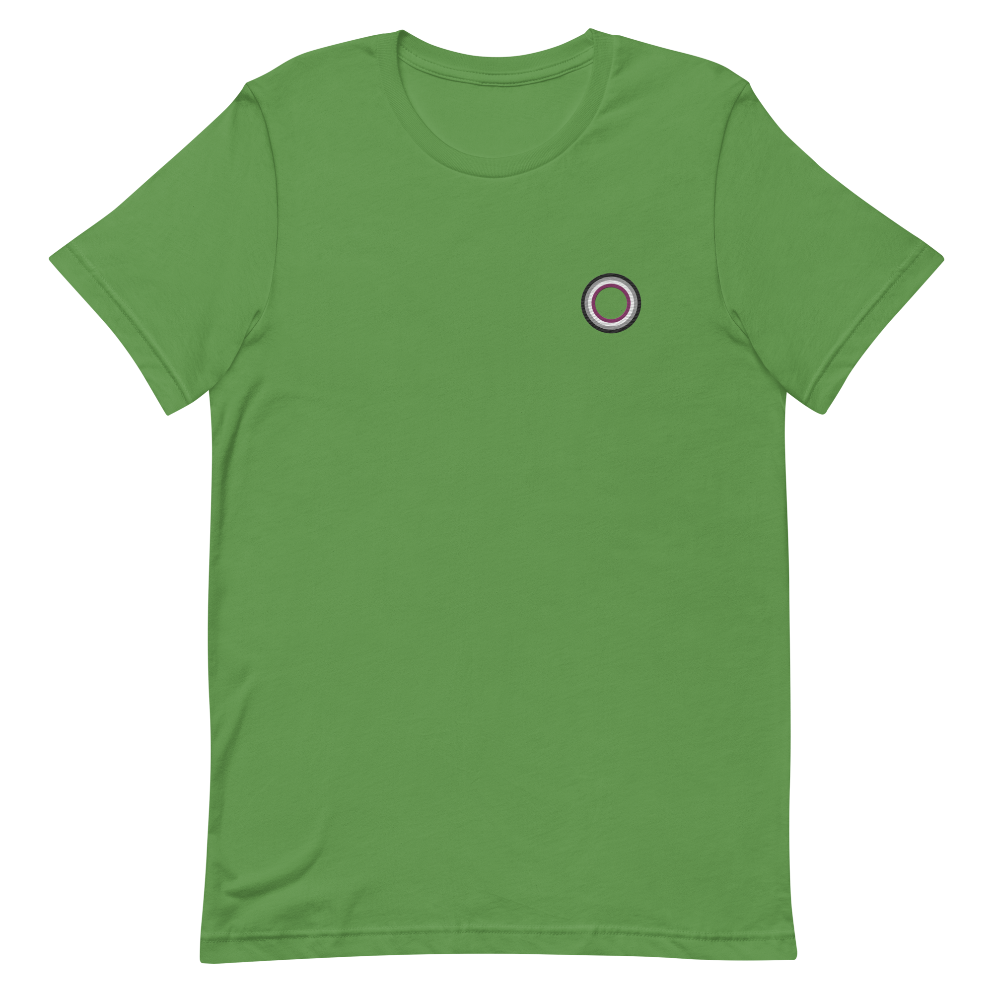 Embroidered Tee: Asexual Pride Ring Emblem Design