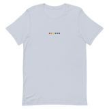 Embroidered Pride T-Shirt: Pride Flag Horizontal Square Design