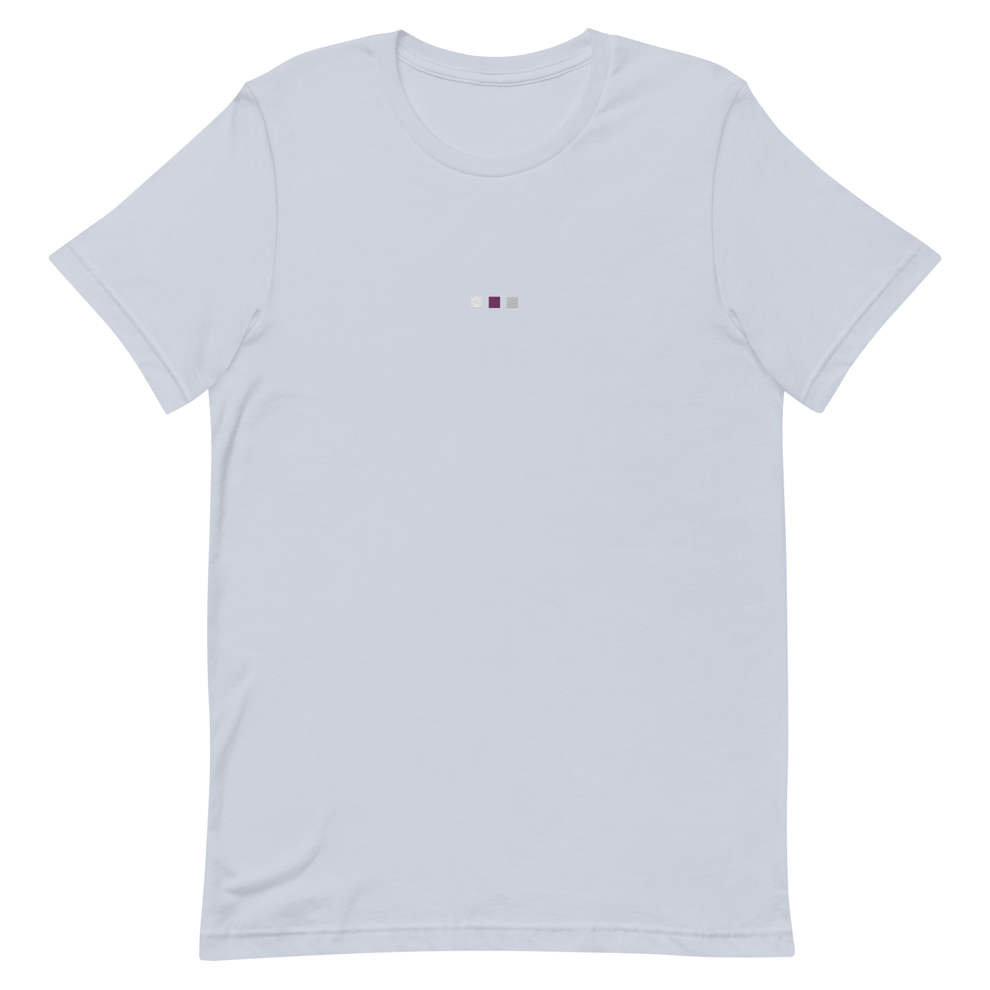 Embroidered Demisexual T-Shirt: Pride Flag Horizontal Square Design