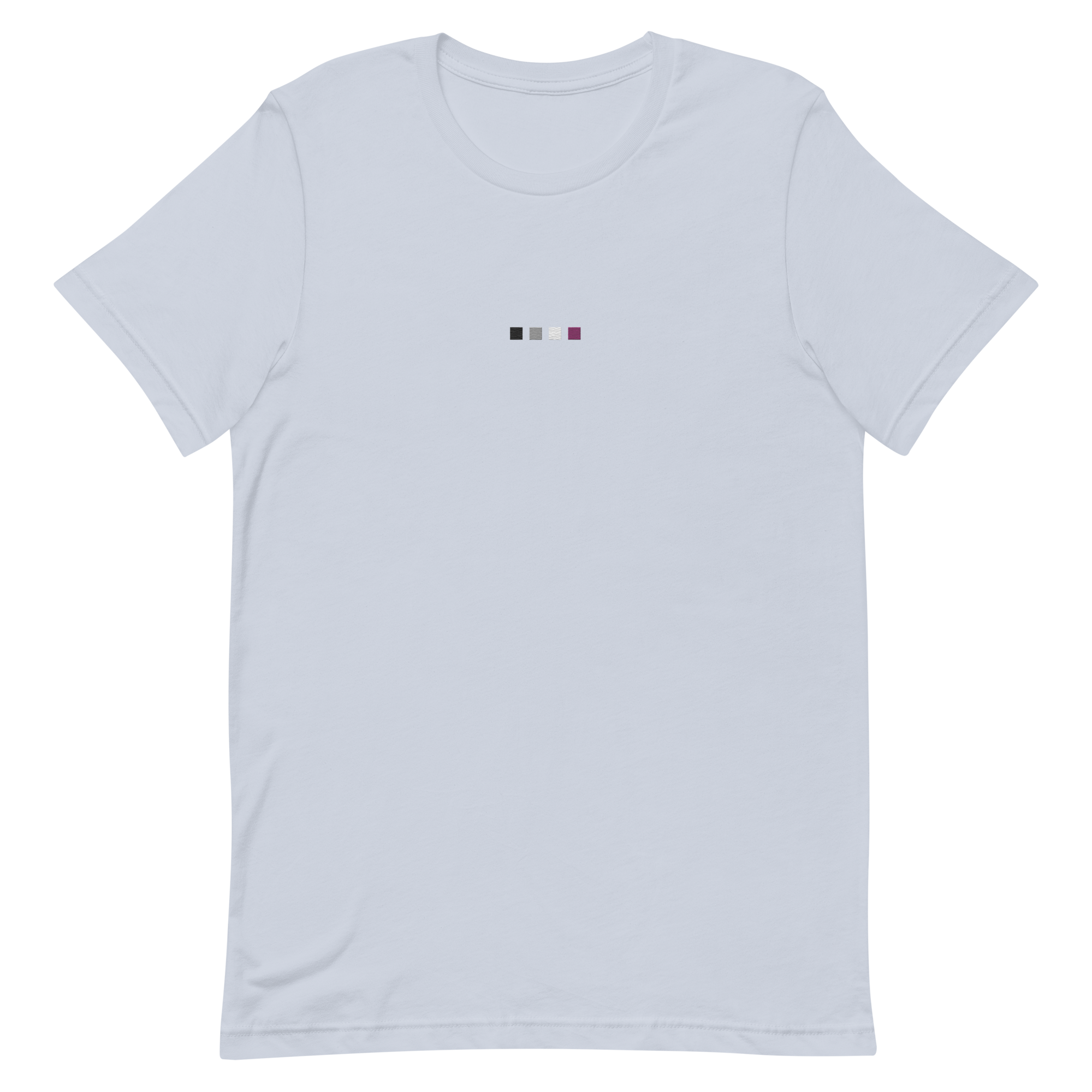 Embroidered Asexual T-Shirt: Pride Flag Horizontal Square Design