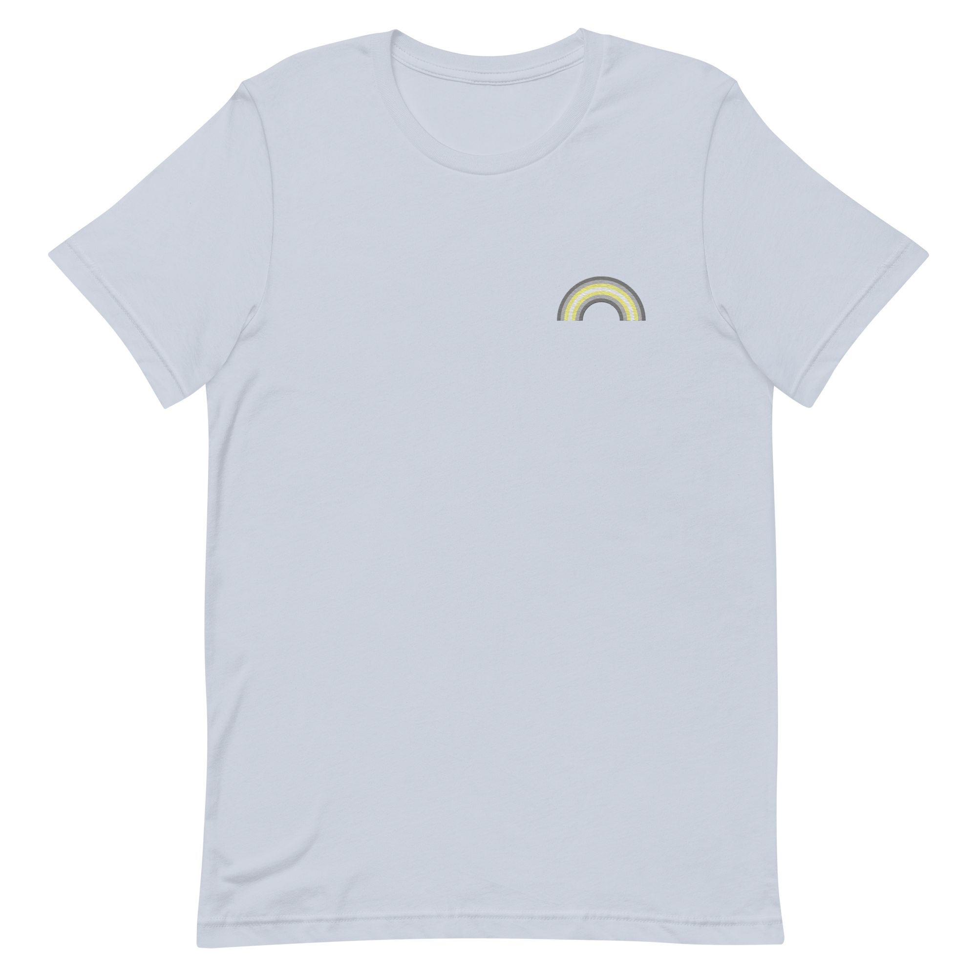Embroidered Demigender Rainbow T-Shirt: Pride Flag LGBTQ+ Design