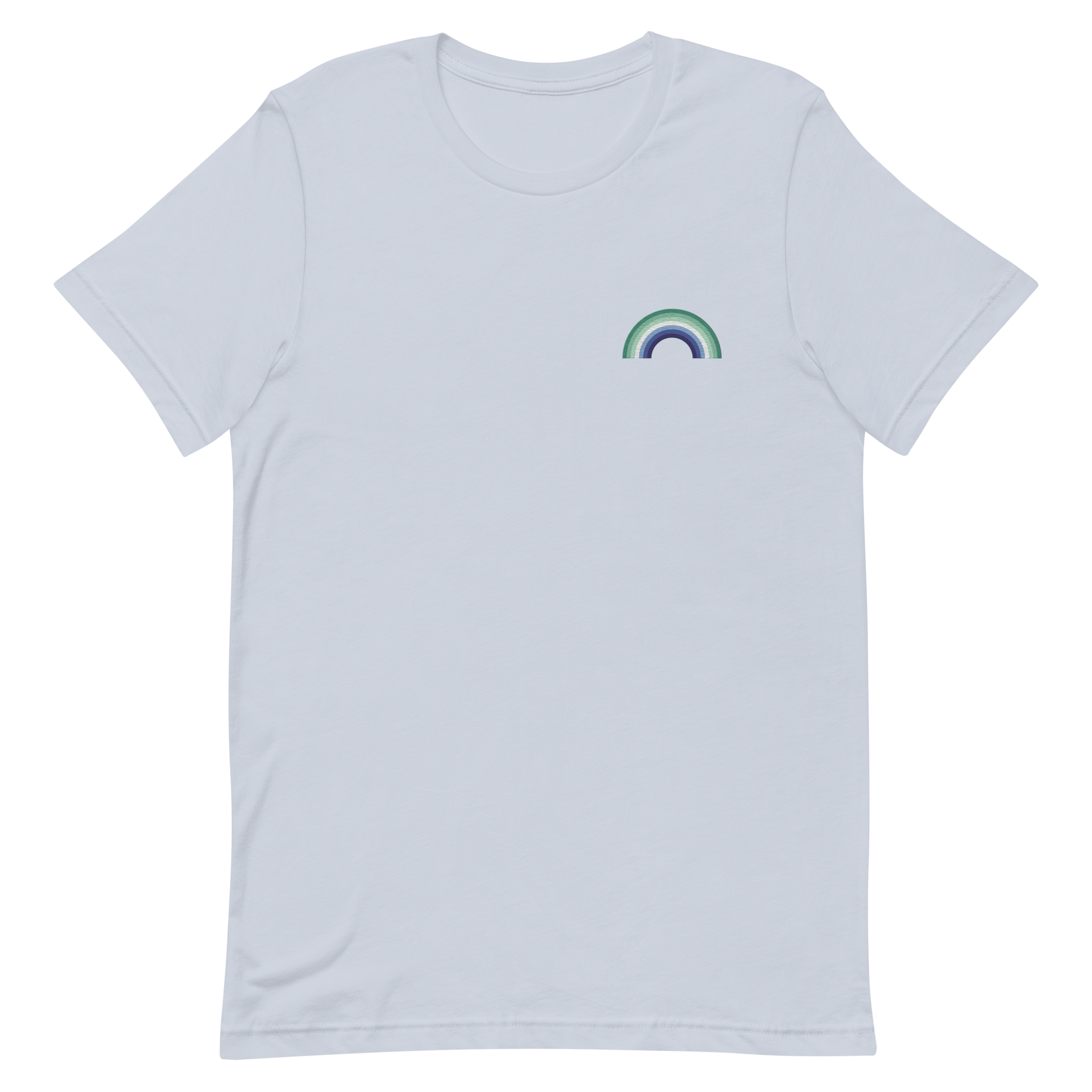 Embroidered Gay Pride Rainbow T-Shirt: Pride Flag LGBTQ+ Design