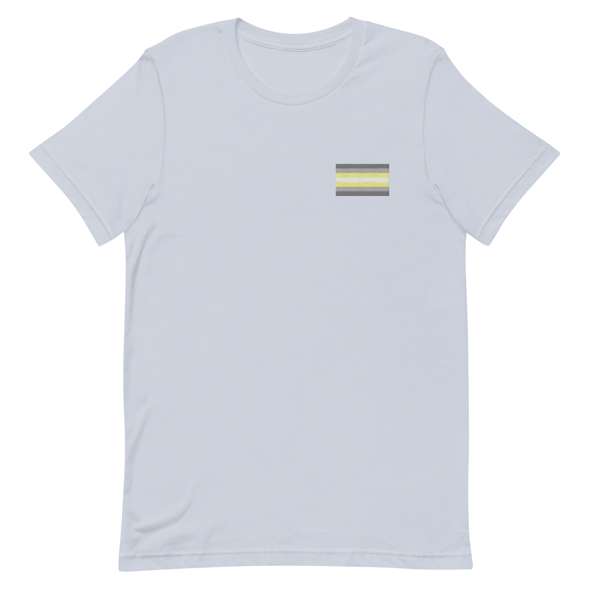 Demigender Pride Flag Embroidered T-Shirt