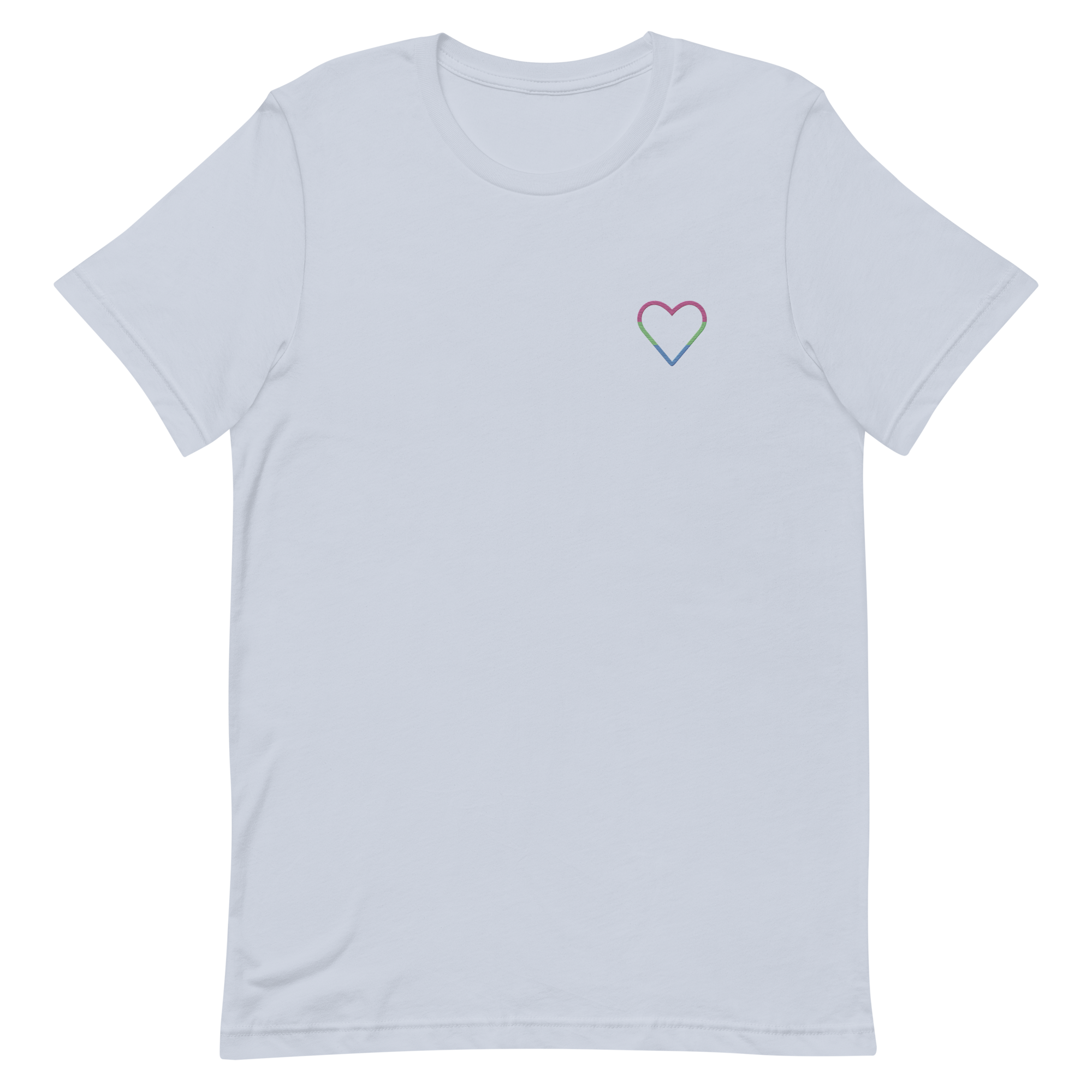 Polysexual Heart T-Shirt: Embroidered Pride Tee