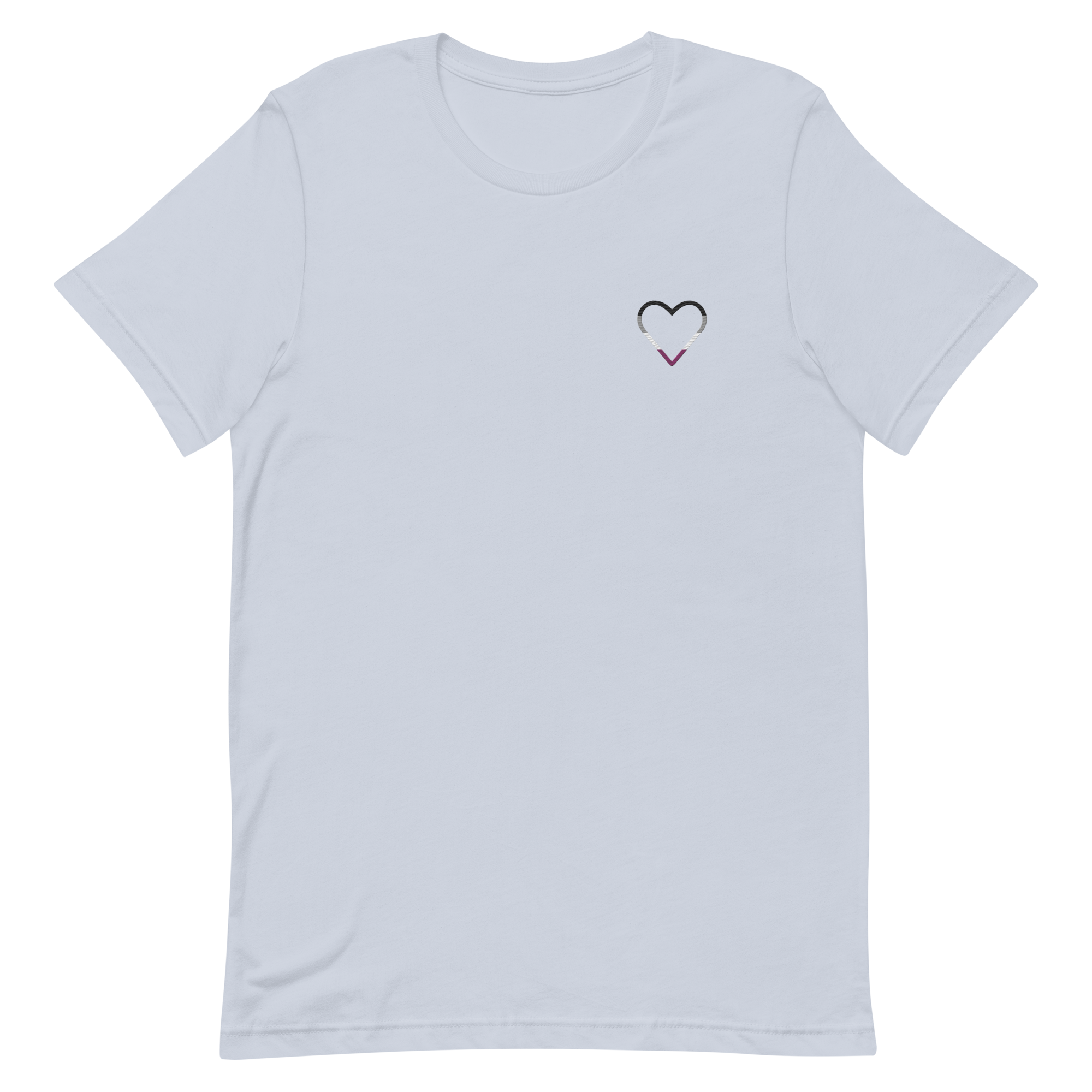 Asexual Heart T-Shirt: Embroidered Pride Tee