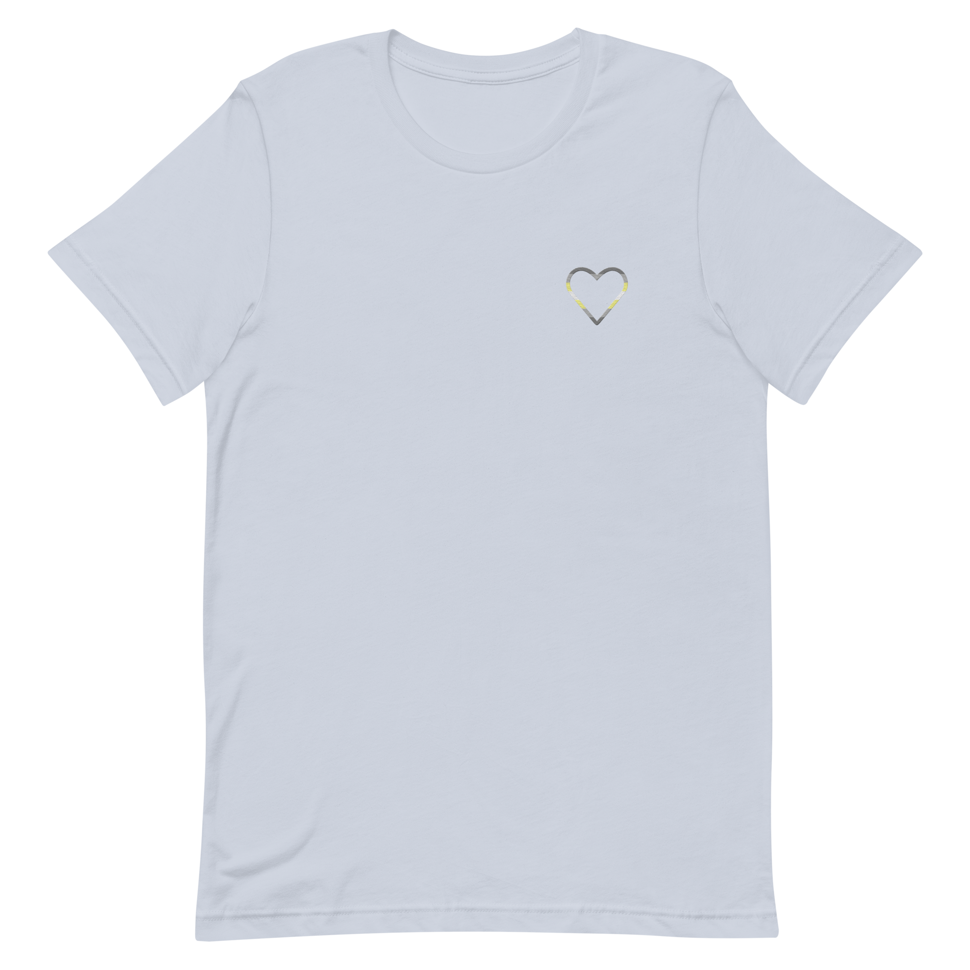 Demigender Heart T-Shirt: Embroidered Pride Tee