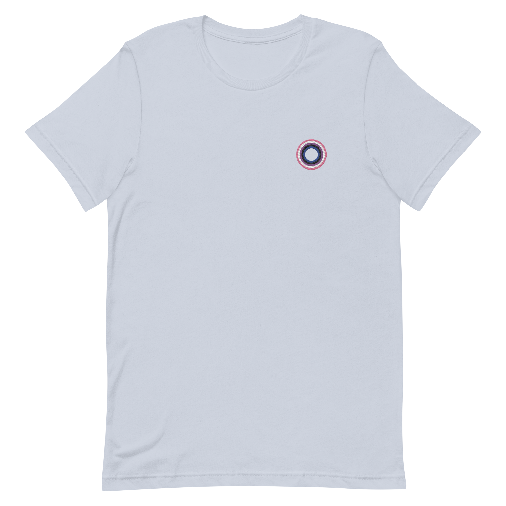 Embroidered Tee: Genderfluid Pride Ring Emblem Design