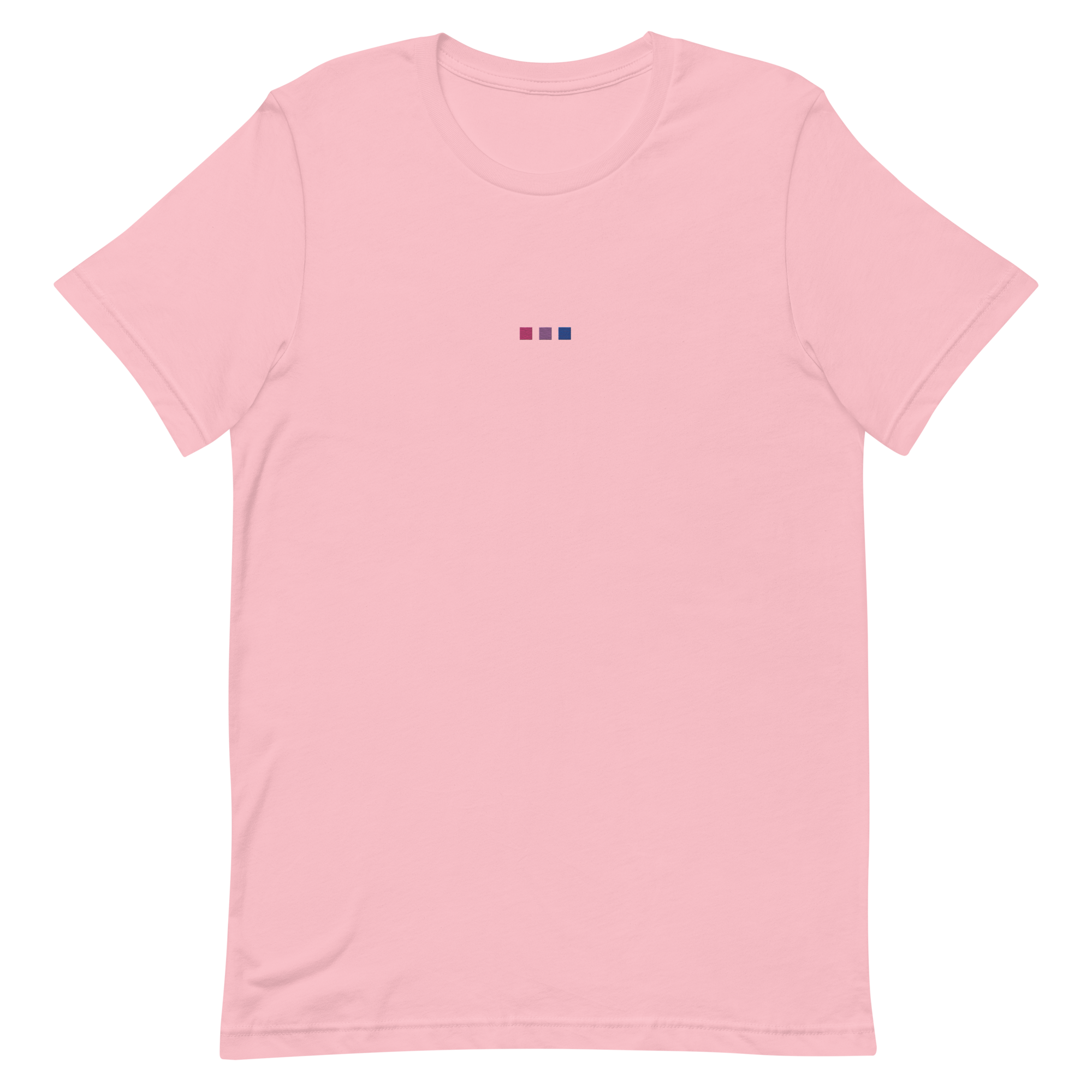 Embroidered Bisexual T-Shirt: Pride Flag Horizontal Square Design