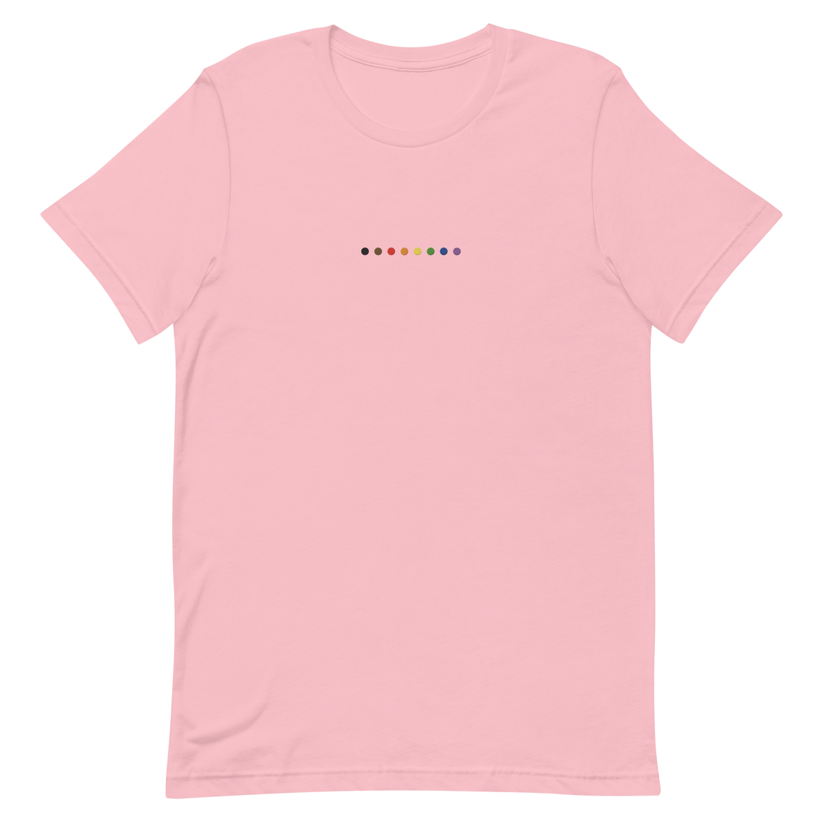 Embroidered Philly Pride T-Shirt: Pride Flag Horizontal Circle Design
