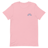 Embroidered Bigender Rainbow T-Shirt: Pride Flag LGBTQ+ Design