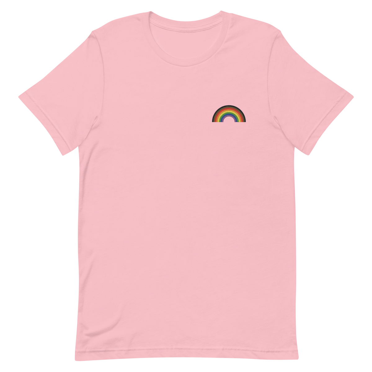 Embroidered Philly Pride Rainbow T-Shirt: Pride Flag LGBTQ+ Design