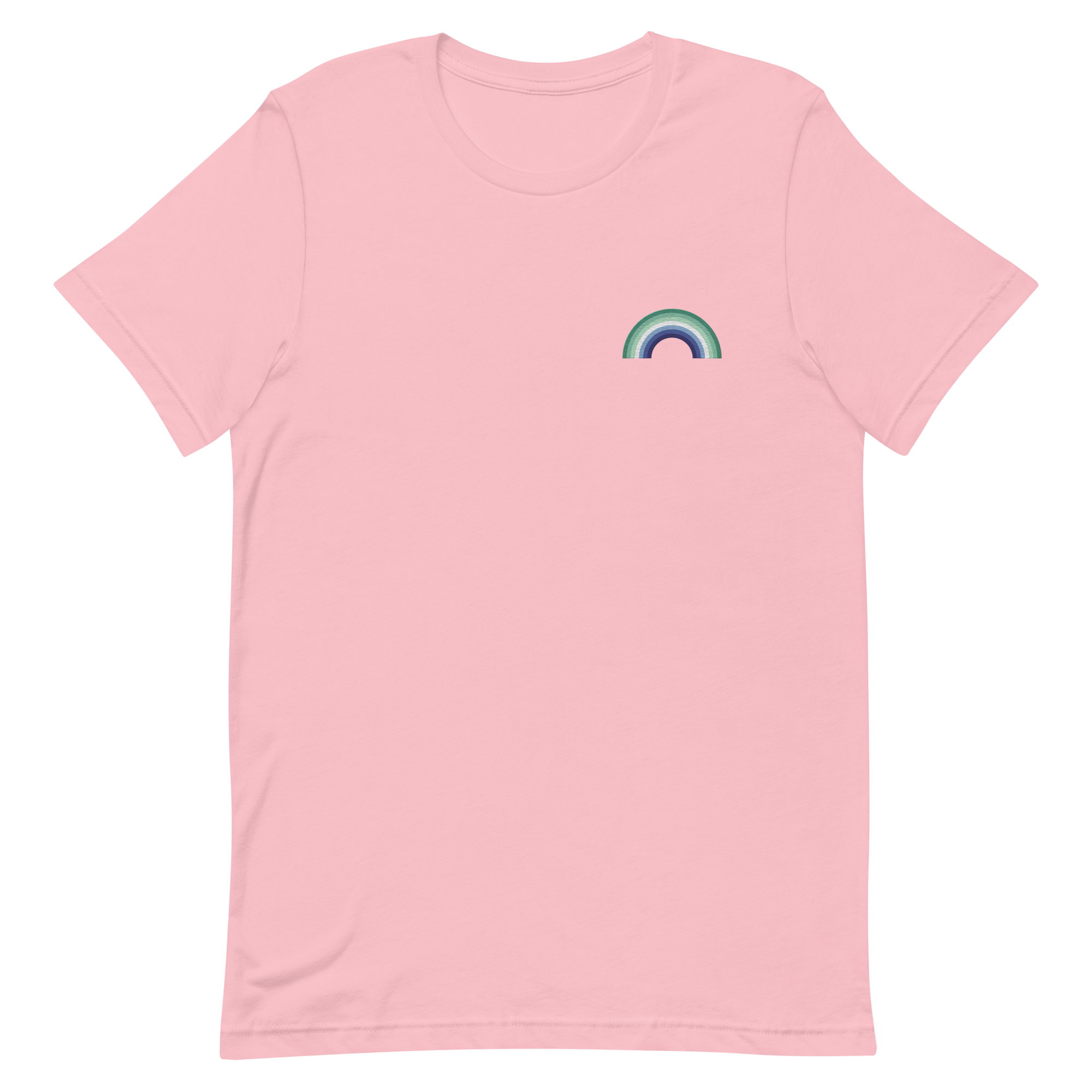 Embroidered Gay Pride Rainbow T-Shirt: Pride Flag LGBTQ+ Design