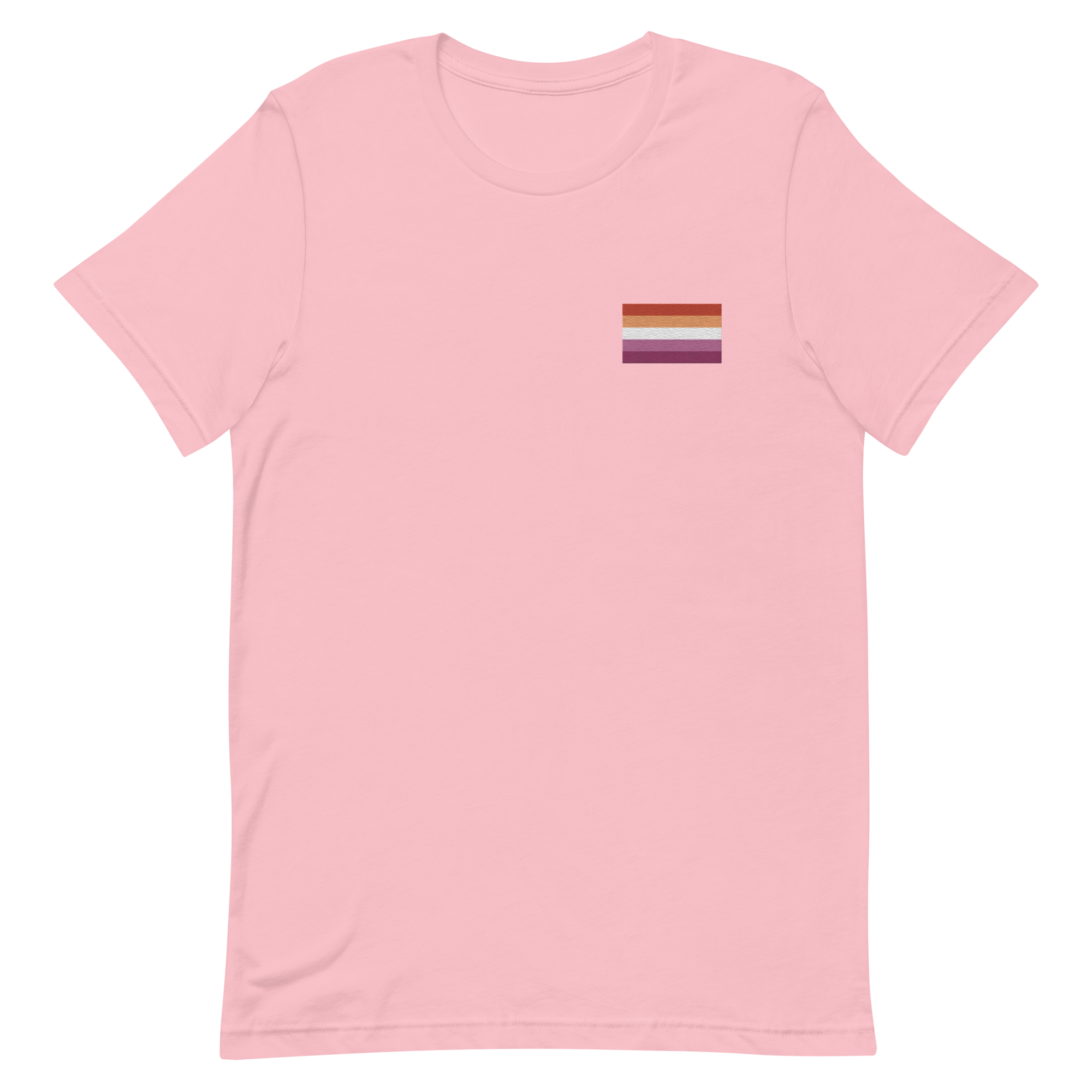 Lesbian Pride Flag Embroidered T-Shirt
