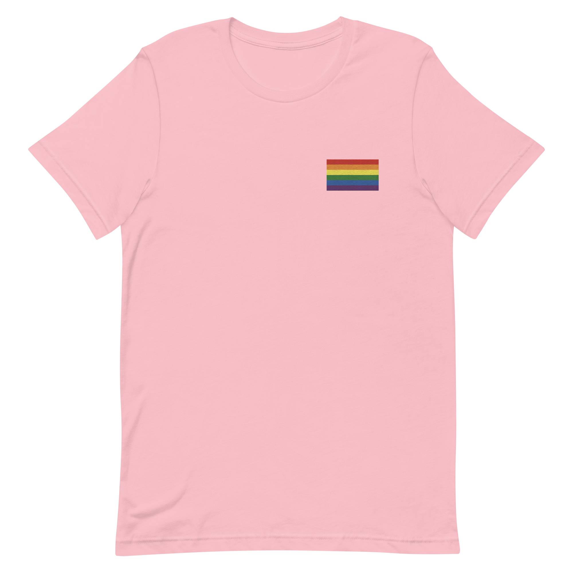 Pride Flag Embroidered T-Shirt