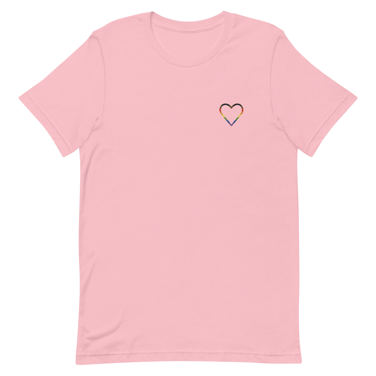 Philly Pride Heart T-Shirt: Embroidered Pride Tee