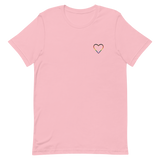 Philly Pride Heart T-Shirt: Embroidered Pride Tee