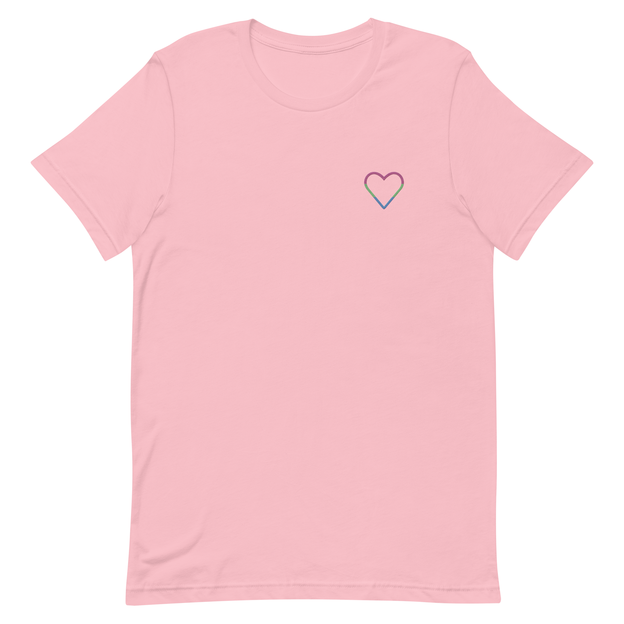 Polysexual Heart T-Shirt: Embroidered Pride Tee