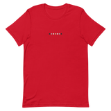 Embroidered Agender T-Shirt: Pride Flag Horizontal Circle Design