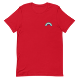Embroidered Gay Pride Rainbow T-Shirt: Pride Flag LGBTQ+ Design