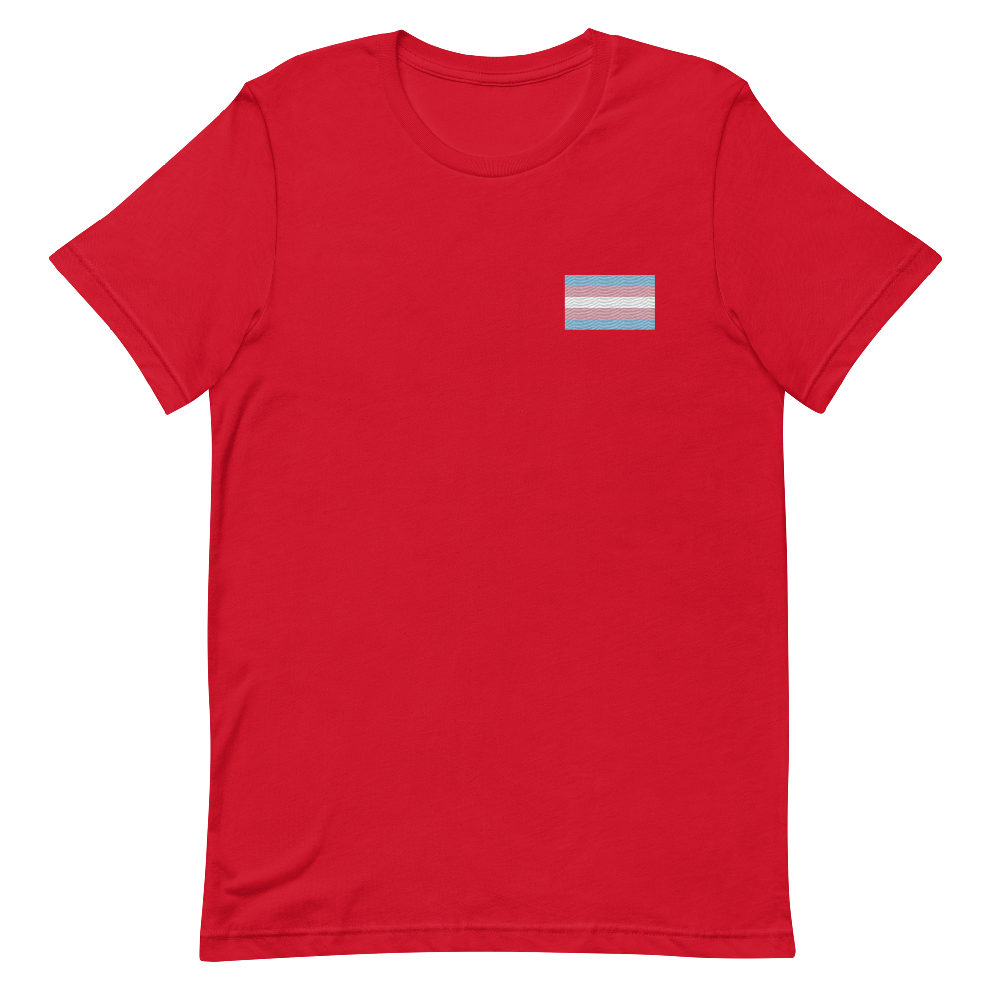 Transgender Pride Flag Embroidered T-Shirt