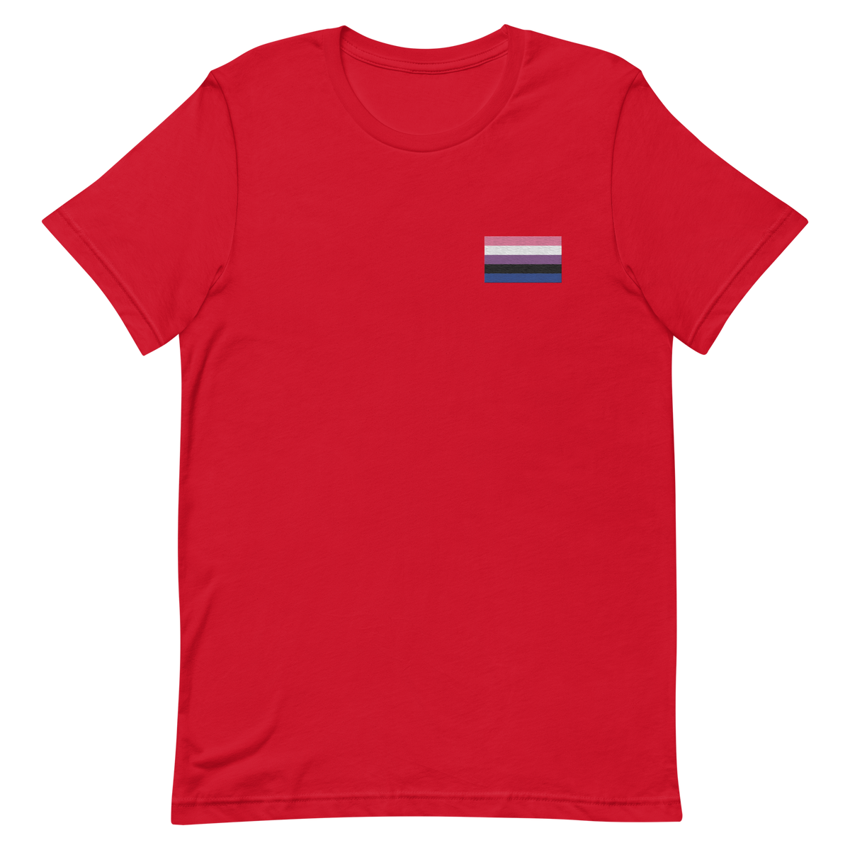 Genderfluid Pride Flag Embroidered T-Shirt