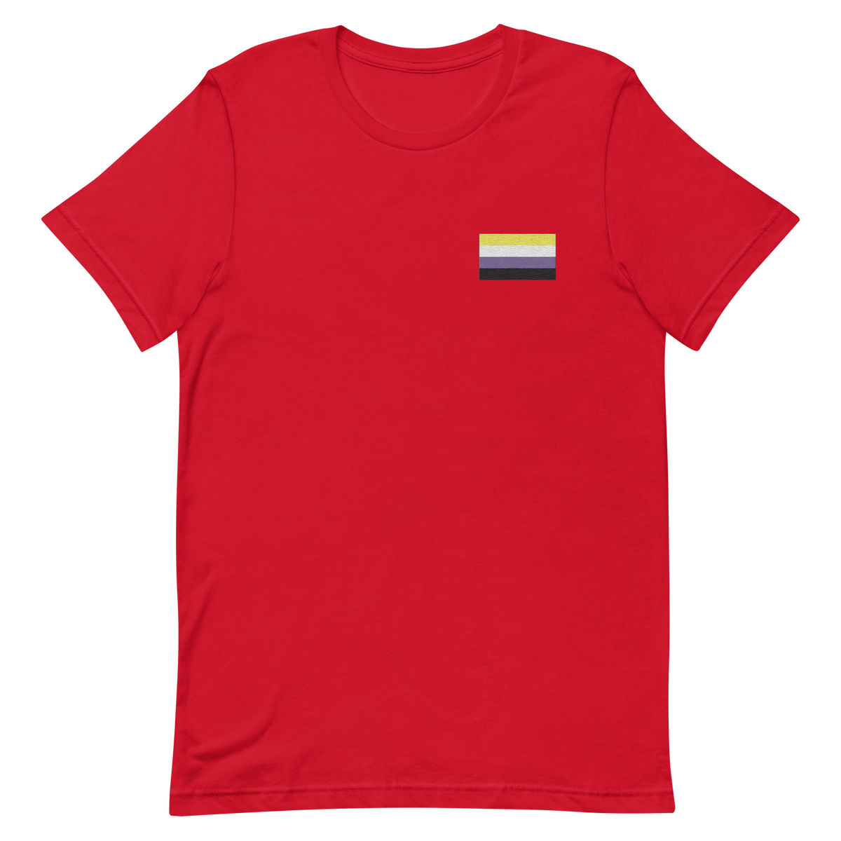Nonbinary Pride Flag Embroidered T-Shirt