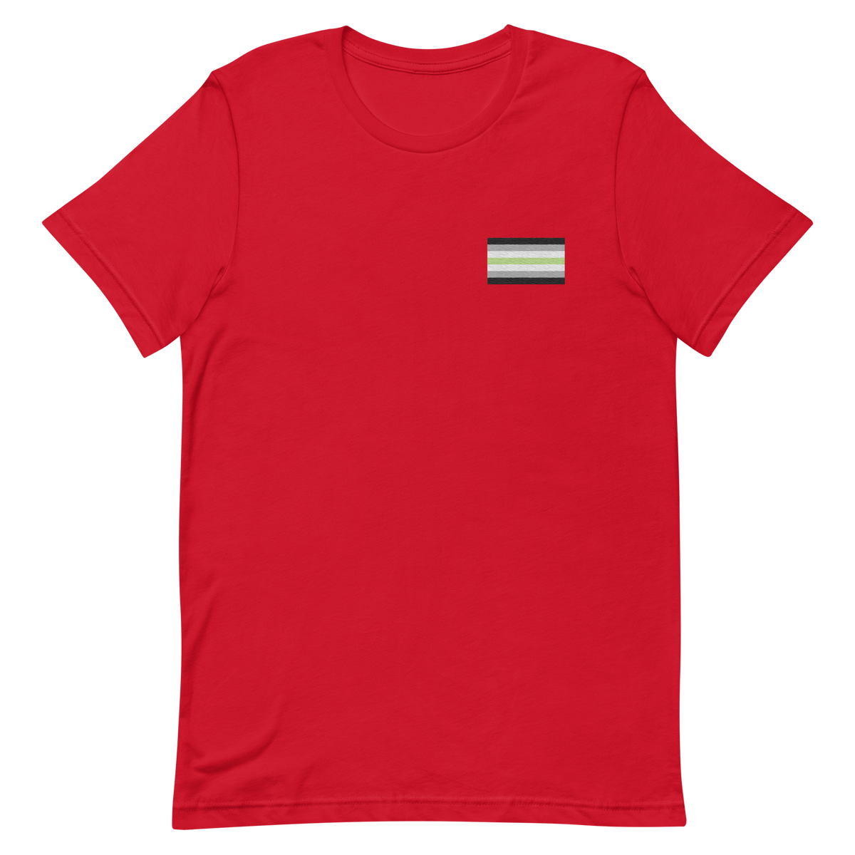 Agender Pride Flag Embroidered T-Shirt