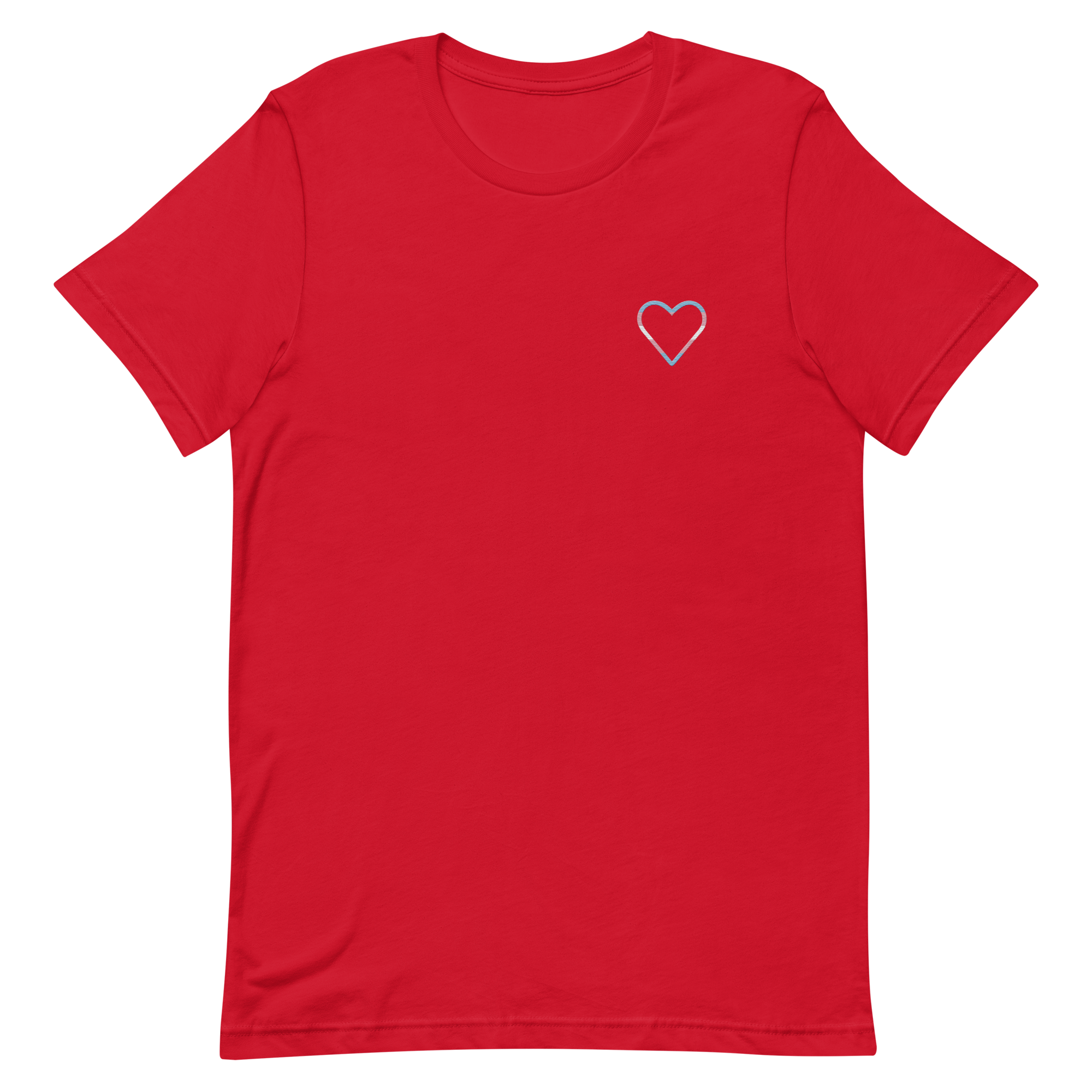 Transgender Heart T-Shirt: Embroidered Pride Tee