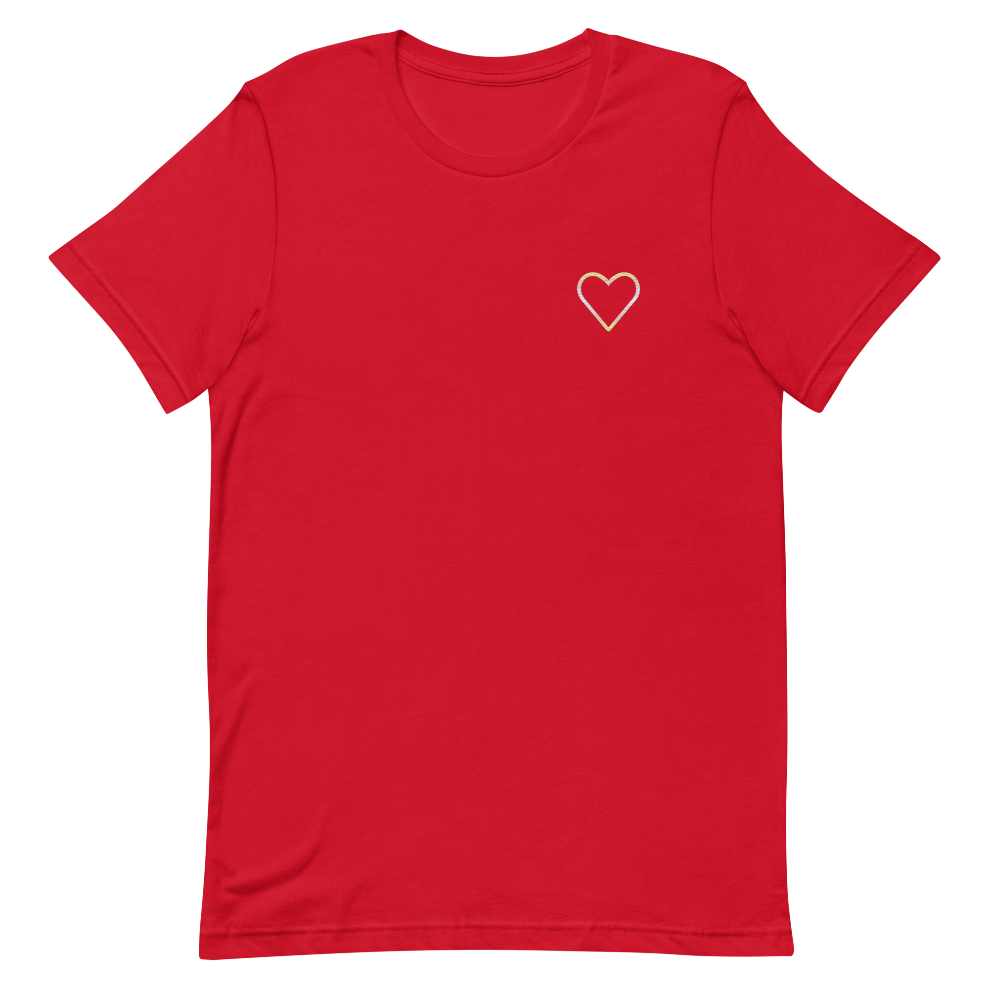 Pangender Heart T-Shirt: Embroidered Pride Tee