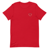 Demigender Heart T-Shirt: Embroidered Pride Tee