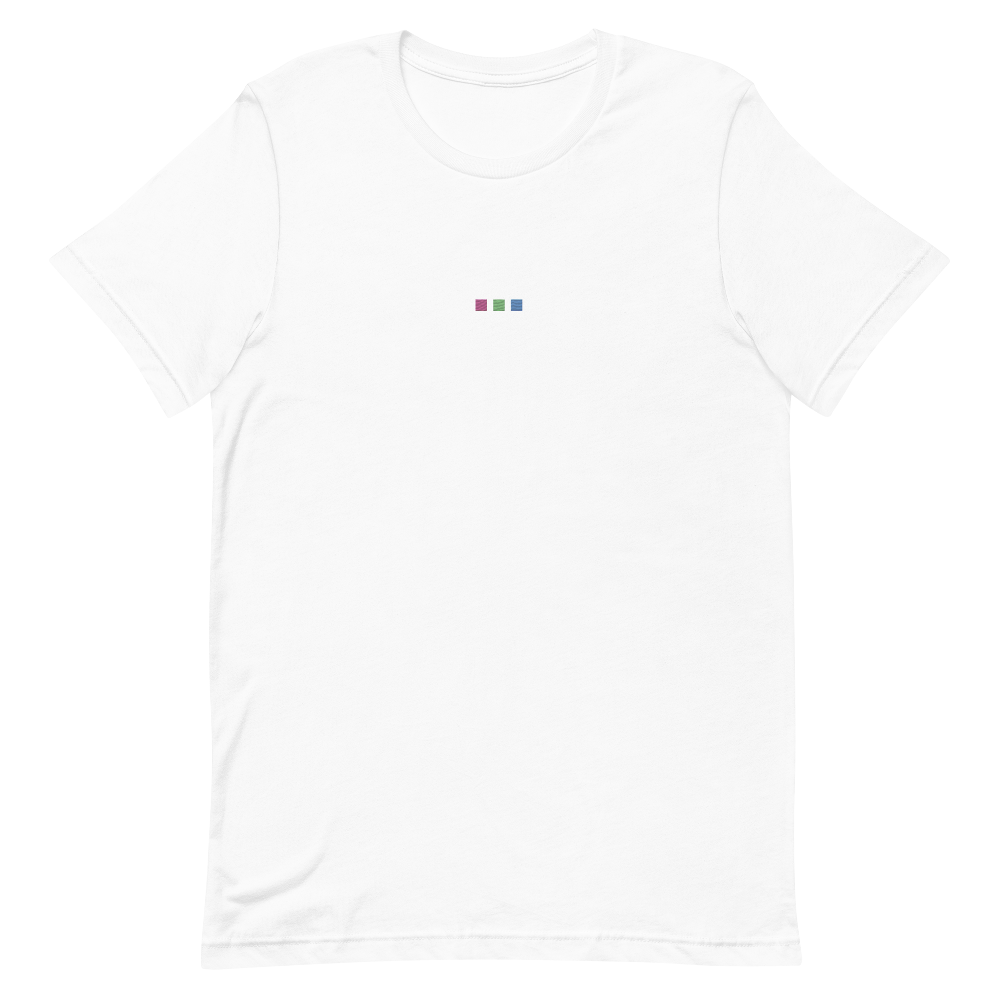 Embroidered Polysexual T-Shirt: Pride Flag Horizontal Square Design