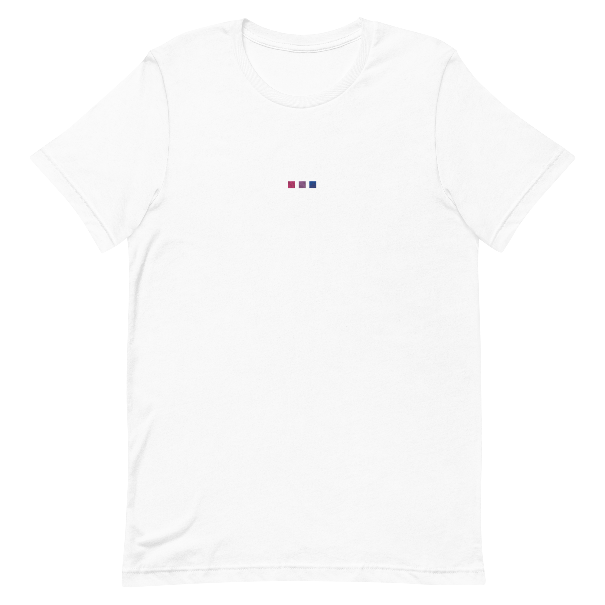 Embroidered Bisexual T-Shirt: Pride Flag Horizontal Square Design