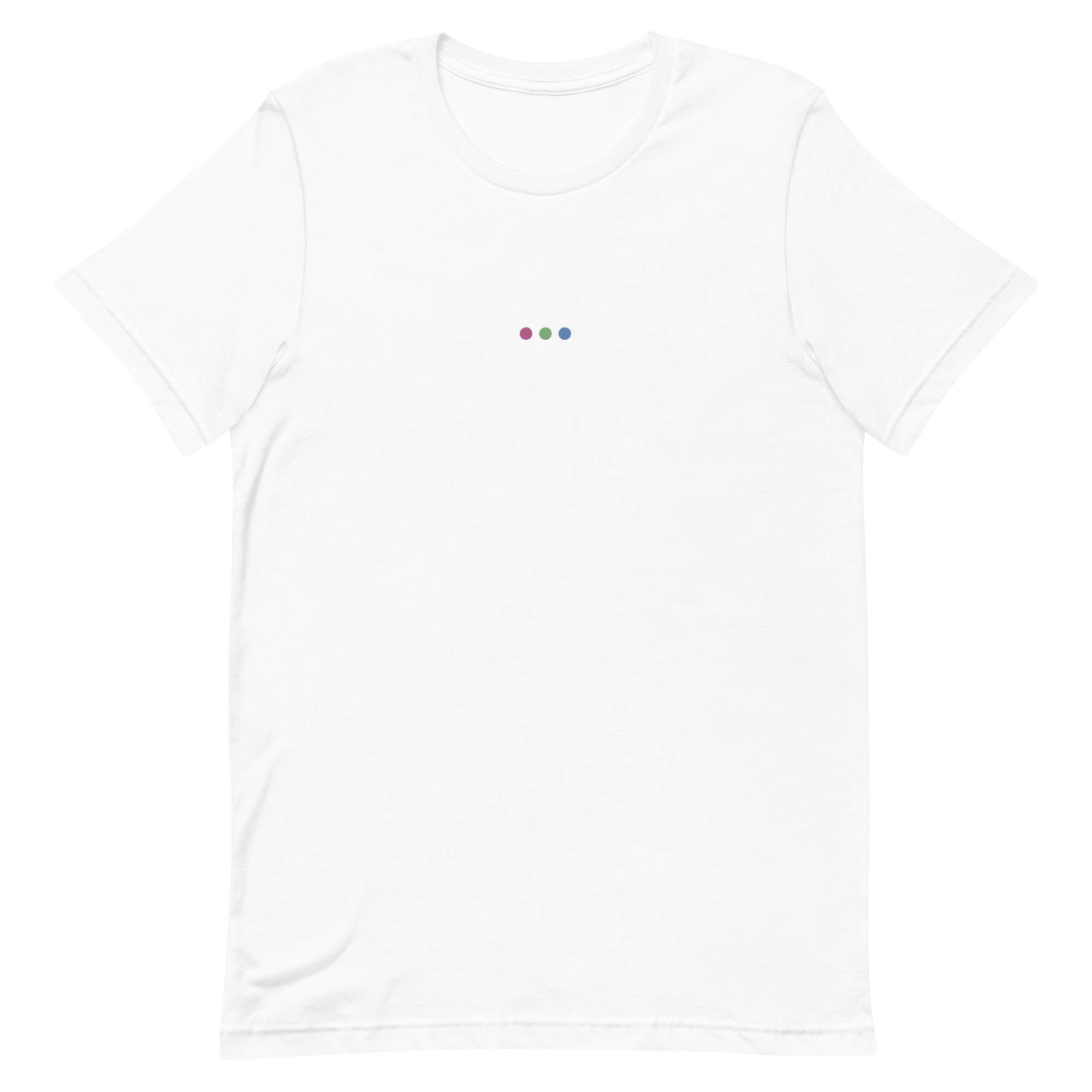 Embroidered Polysexual T-Shirt: Pride Flag Horizontal Circle Design