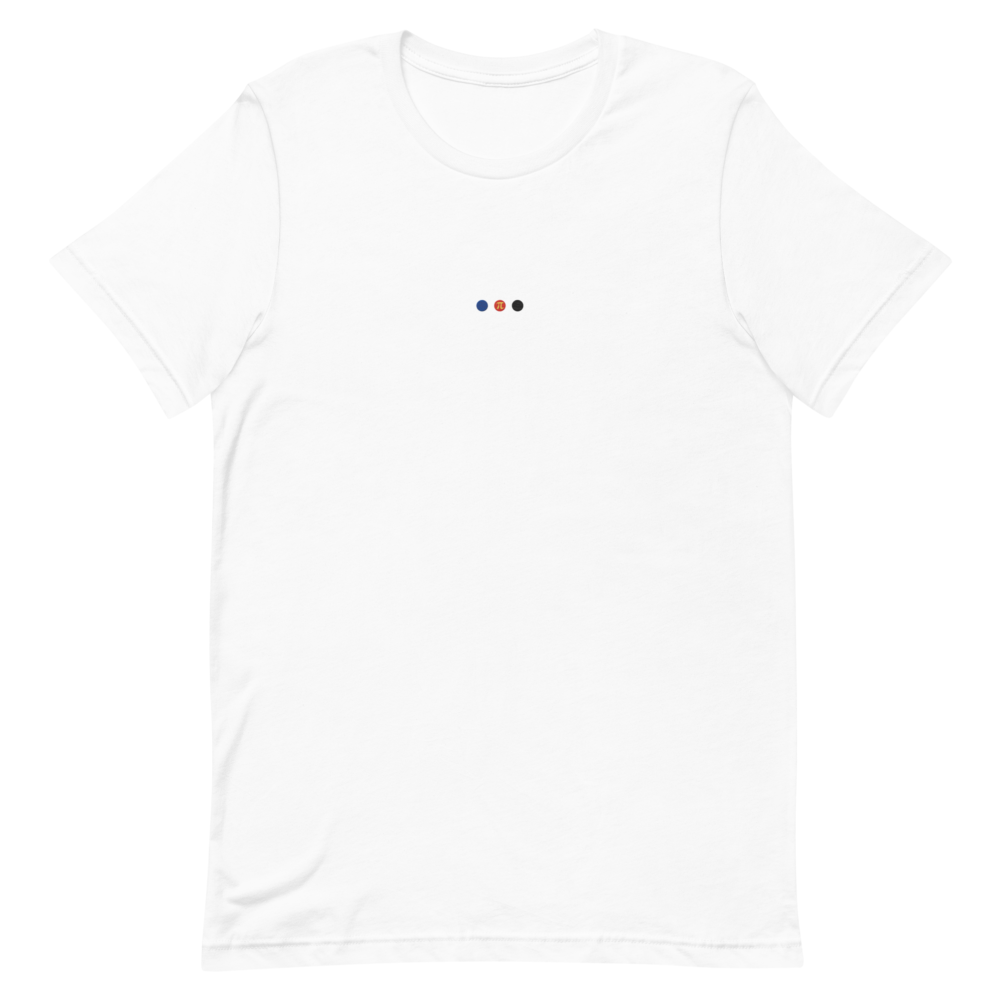 Embroidered Polyamory T-Shirt: Pride Flag Horizontal Circle Design