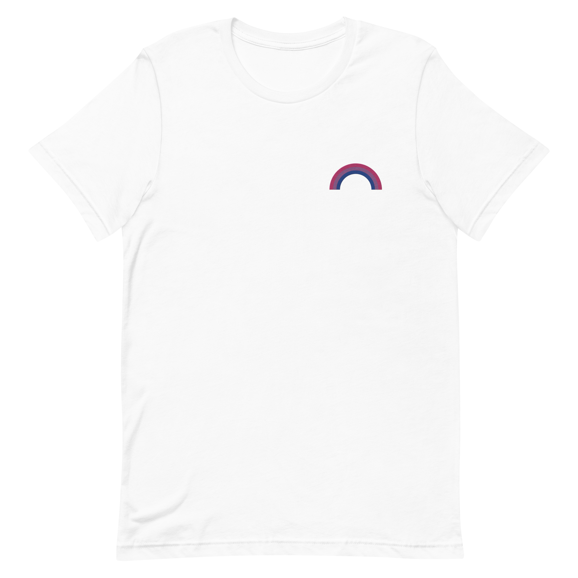 Embroidered Bisexual Rainbow T-Shirt: Pride Flag LGBTQ+ Design