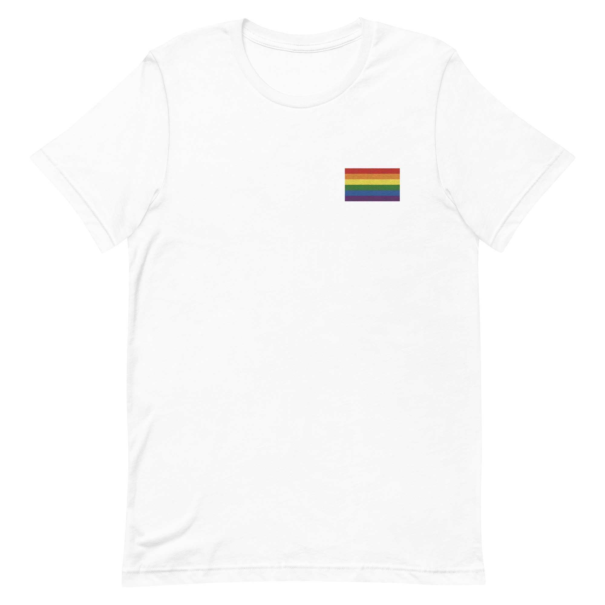 Pride Flag Embroidered T-Shirt