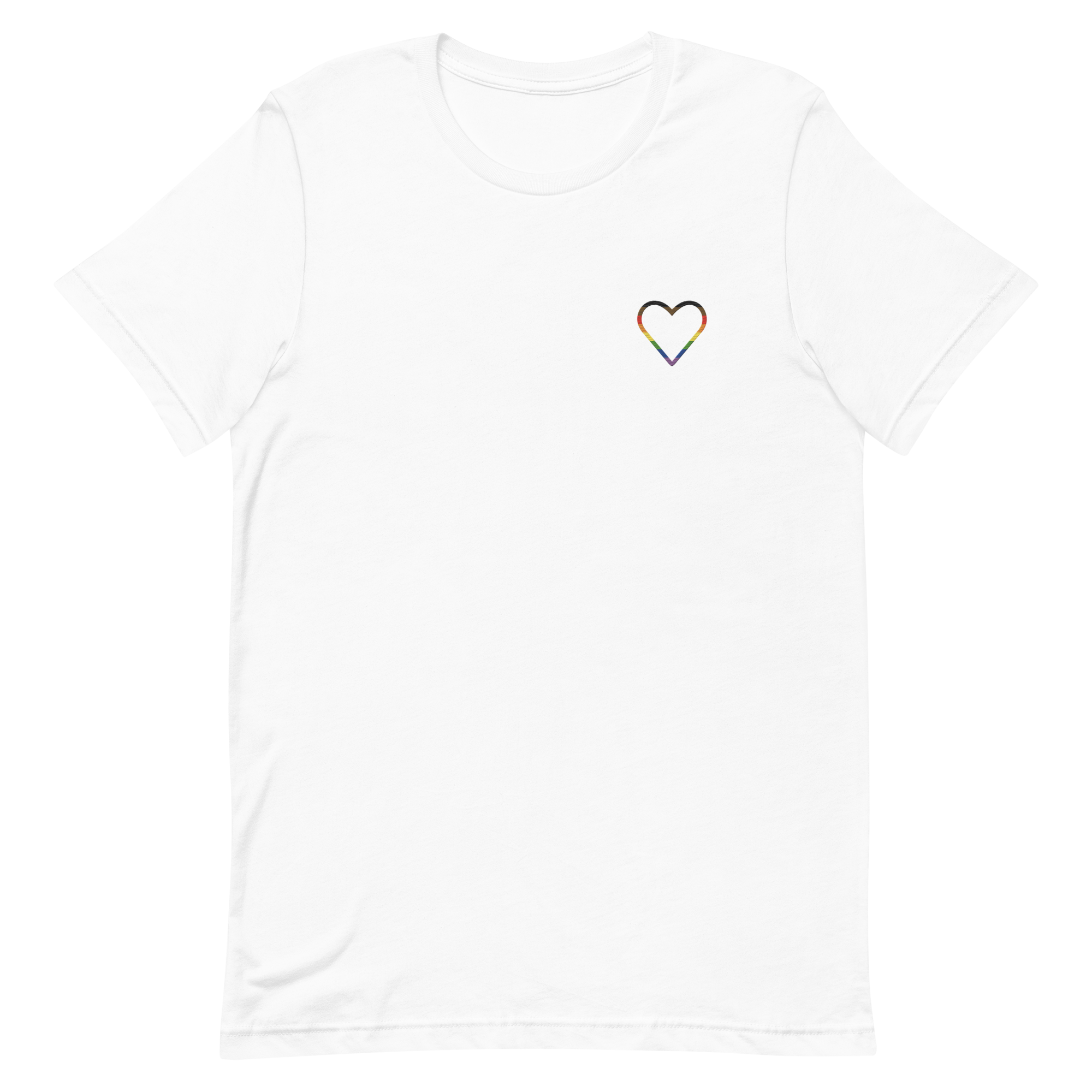 Philly Pride Heart T-Shirt: Embroidered Pride Tee
