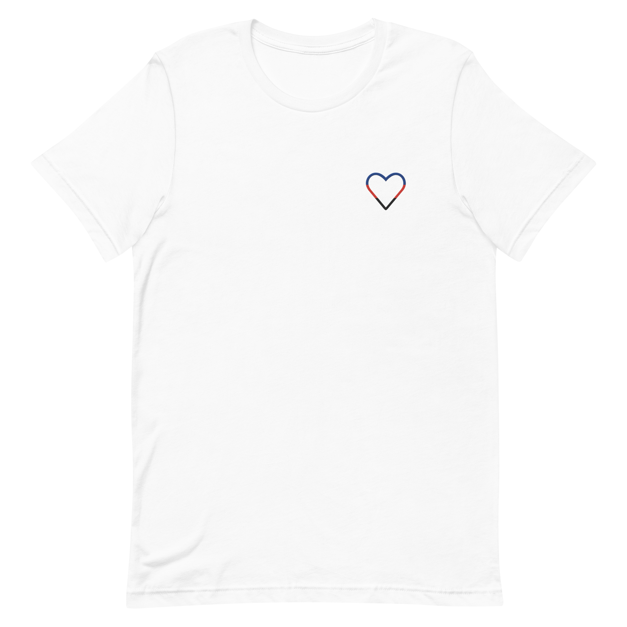 Polyamory Heart T-Shirt: Embroidered Pride Tee