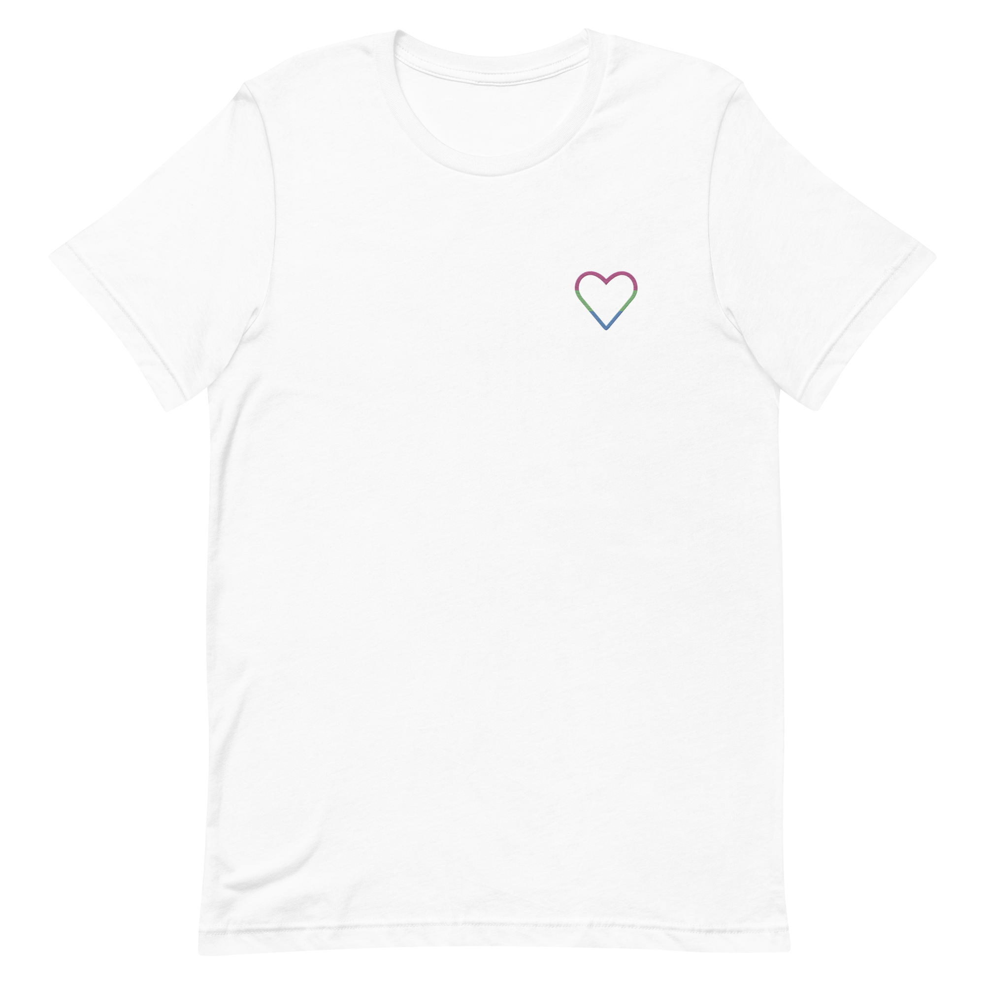 Polysexual Heart T-Shirt: Embroidered Pride Tee