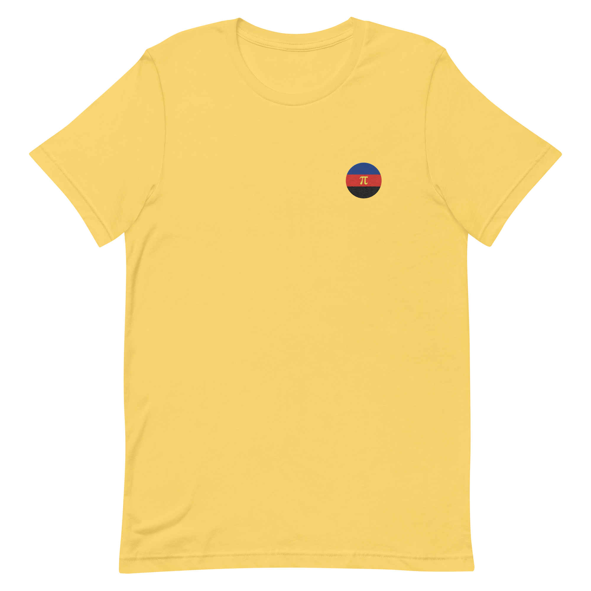 Polyamory Flag Embroidered Circle Tee: Celebratory LGBTQ+ Pride Design