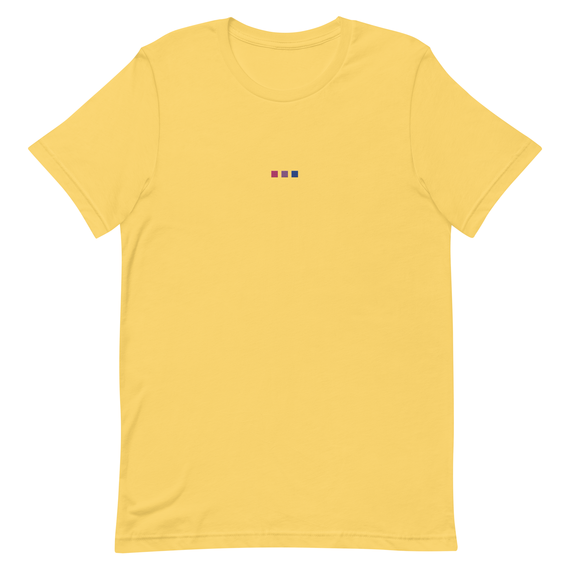 Embroidered Bisexual T-Shirt: Pride Flag Horizontal Square Design