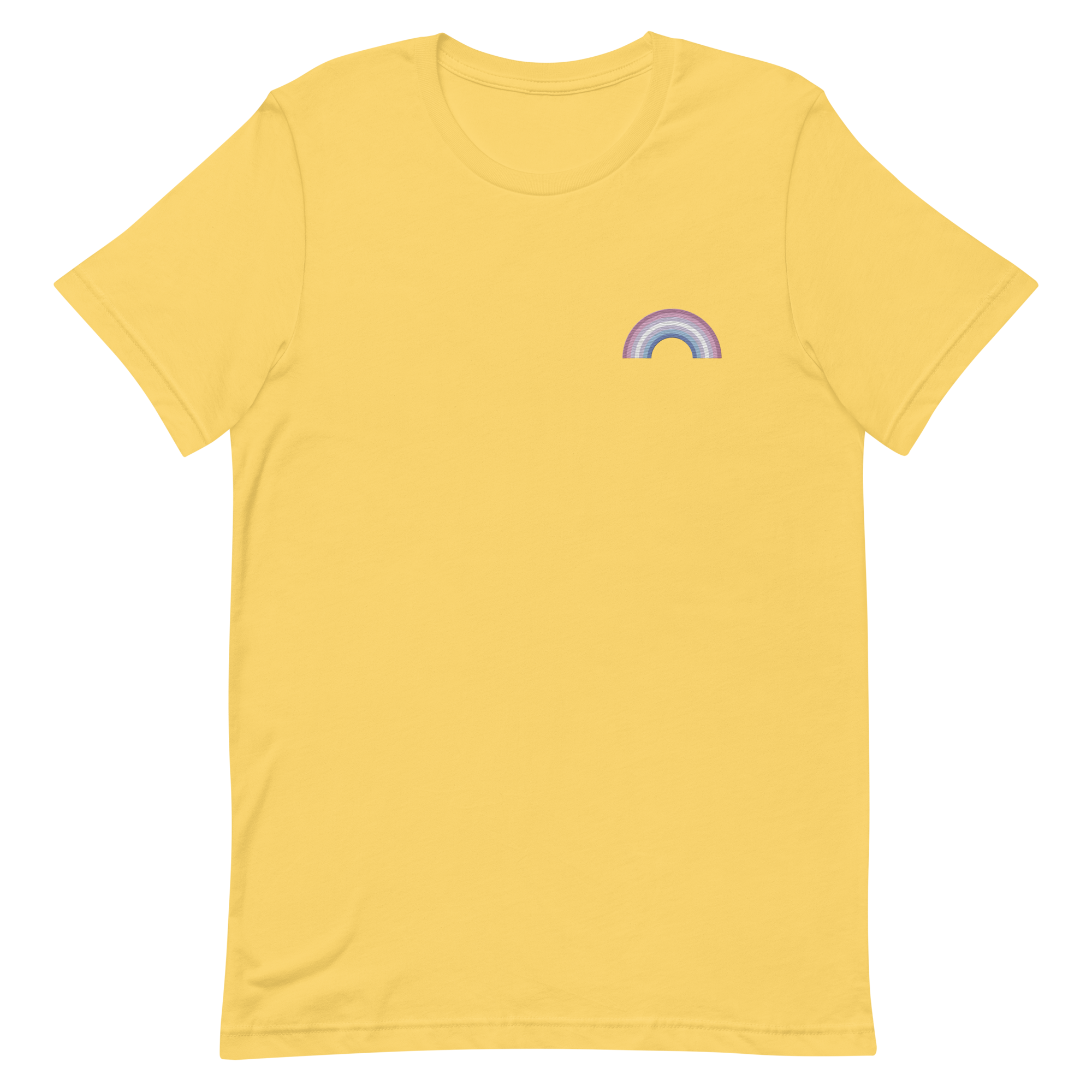 Embroidered Bigender Rainbow T-Shirt: Pride Flag LGBTQ+ Design