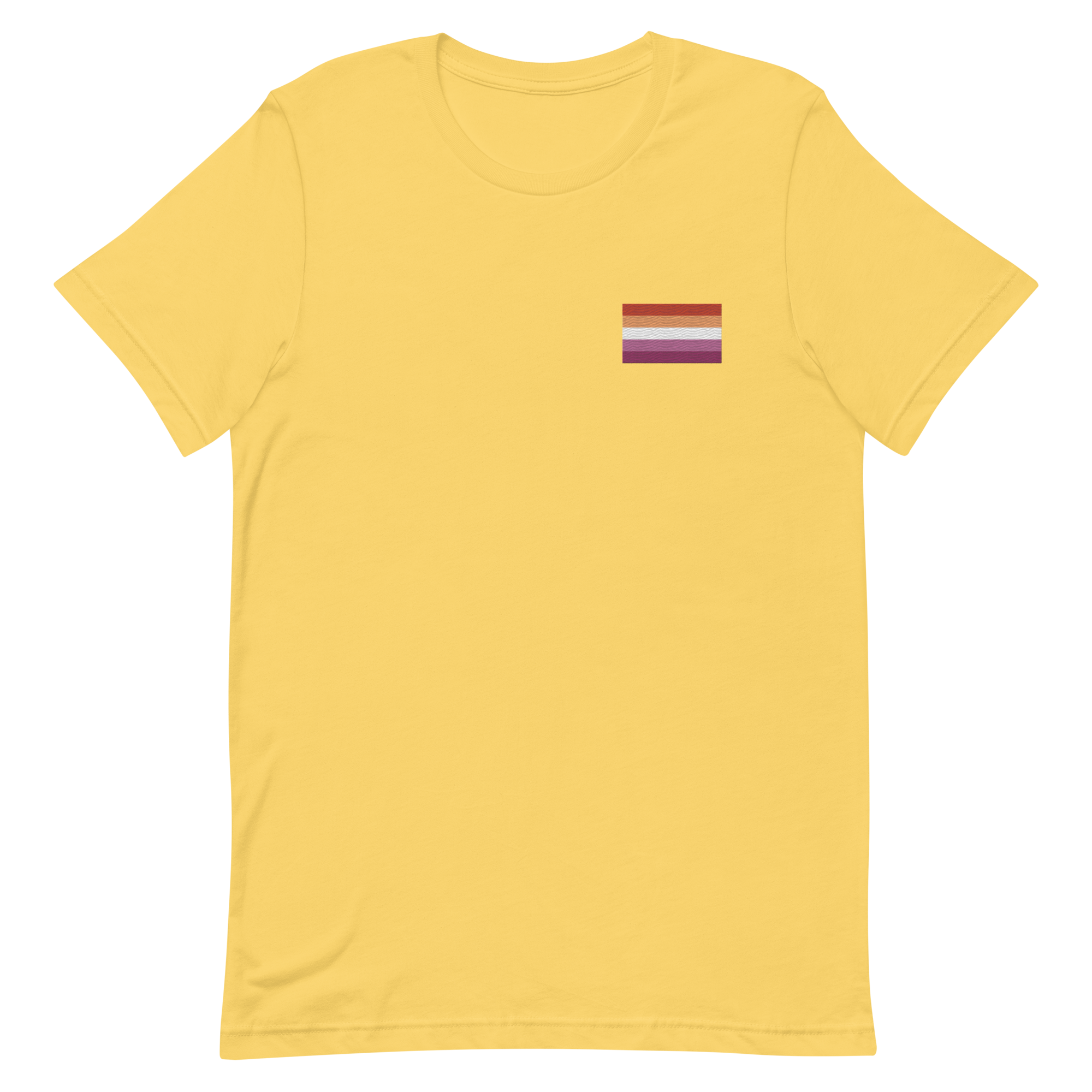 Lesbian Pride Flag Embroidered T-Shirt
