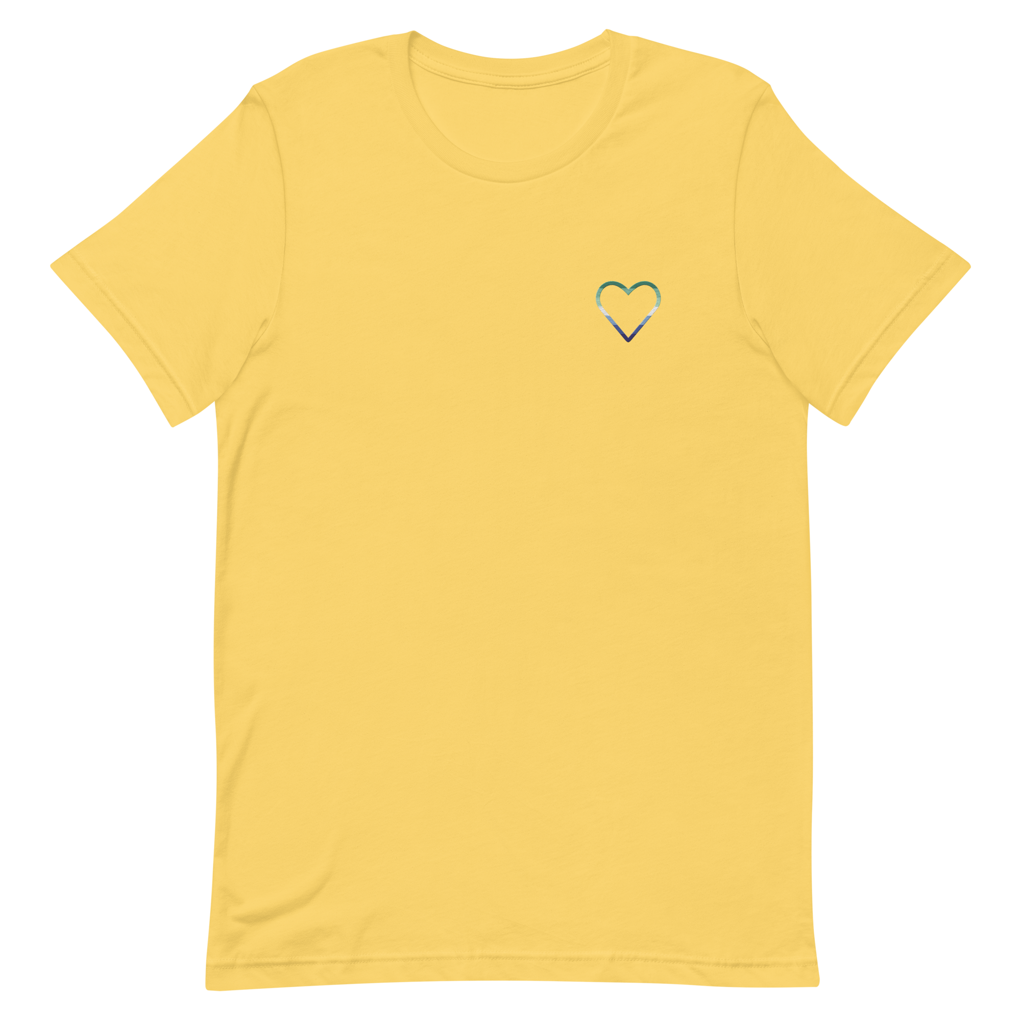 Gay Pride Heart T-Shirt: Embroidered Pride Tee