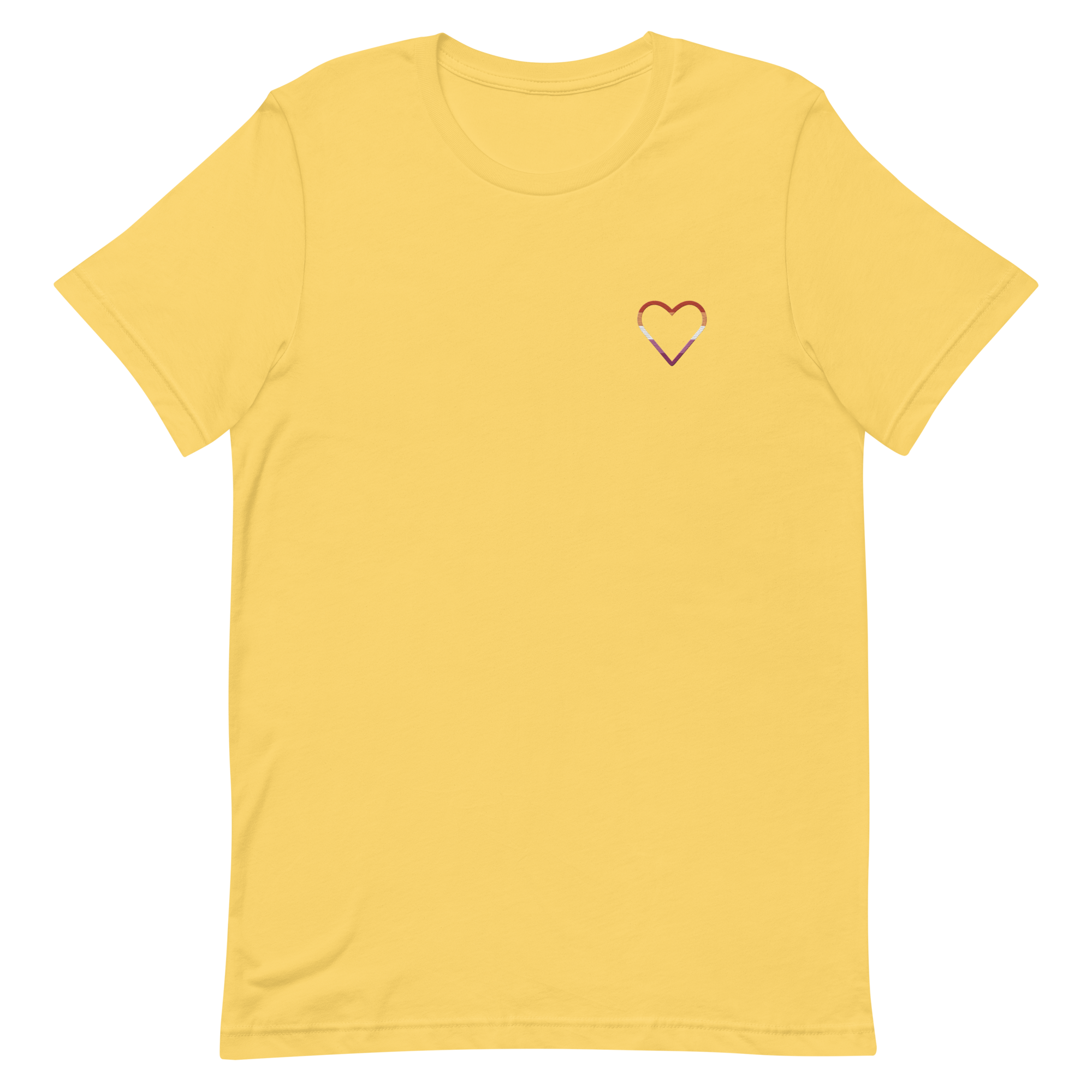 Lesbian Heart T-Shirt: Embroidered Pride Tee
